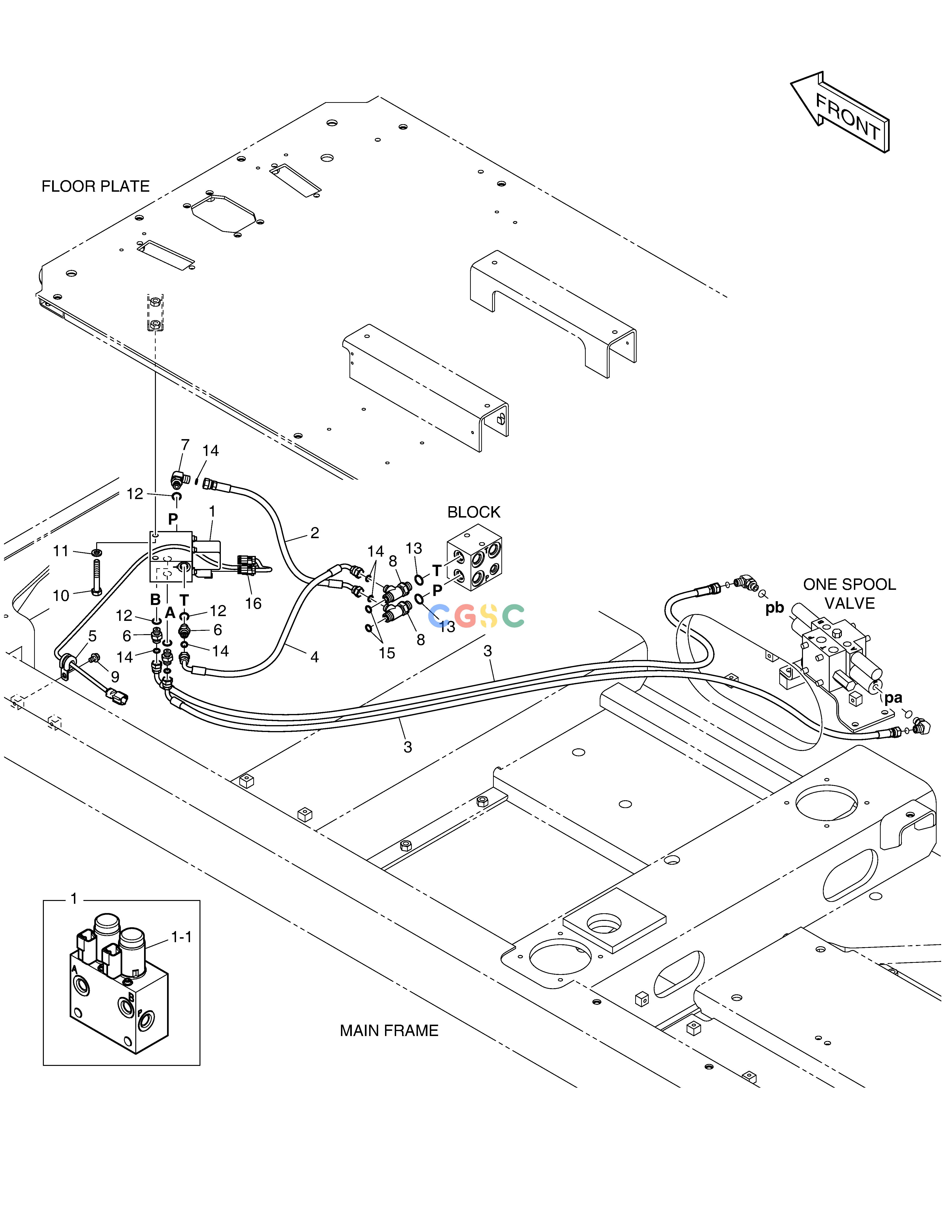 斗山零件查询PILOT PIPING - ROTATING DX420LC-5(S/N:10001~10010) Doosan parts catalog online