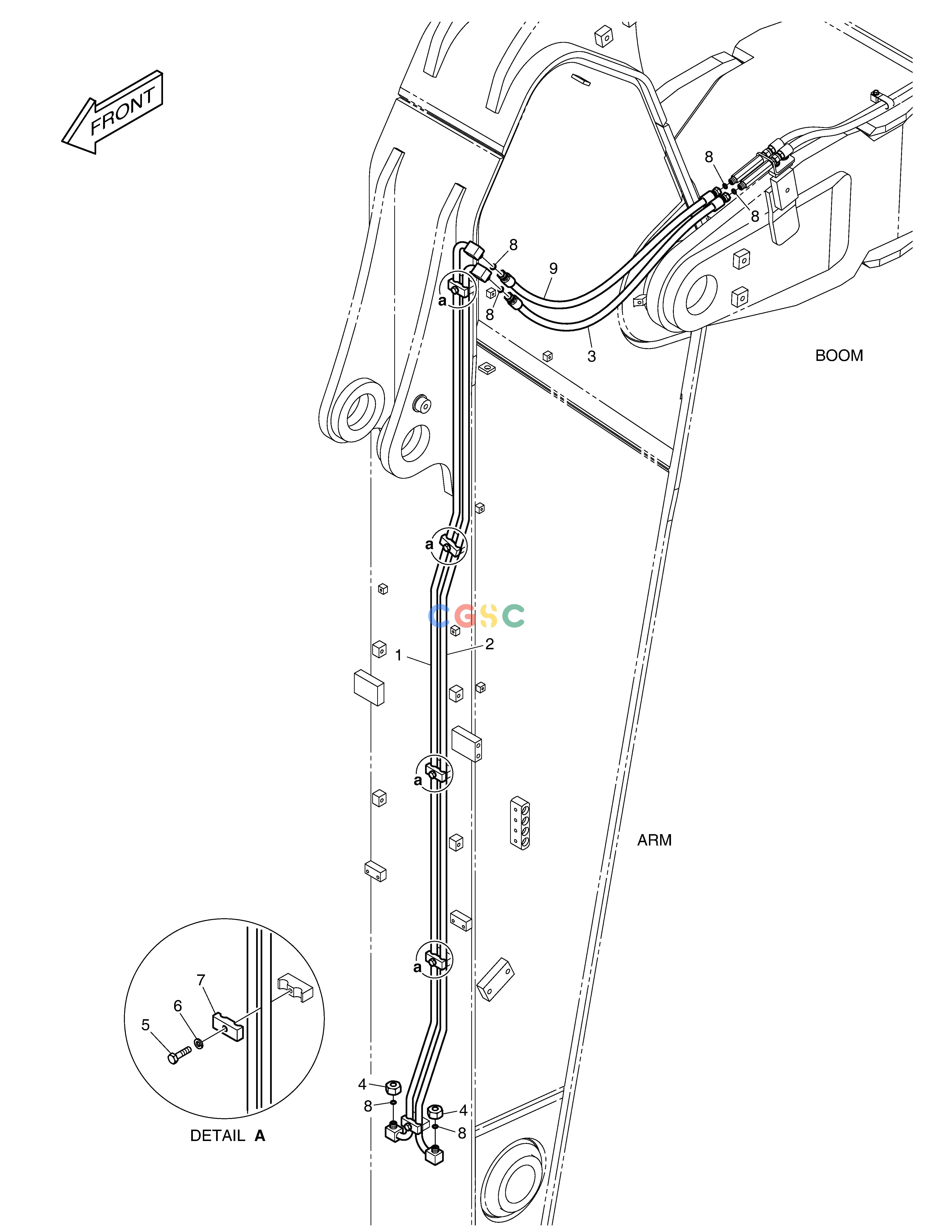 斗山零件查询ARM PIPING - QUICK FIT(ARM 3.25m) DX420LC-5(S/N:10001~10010) Doosan parts catalog online