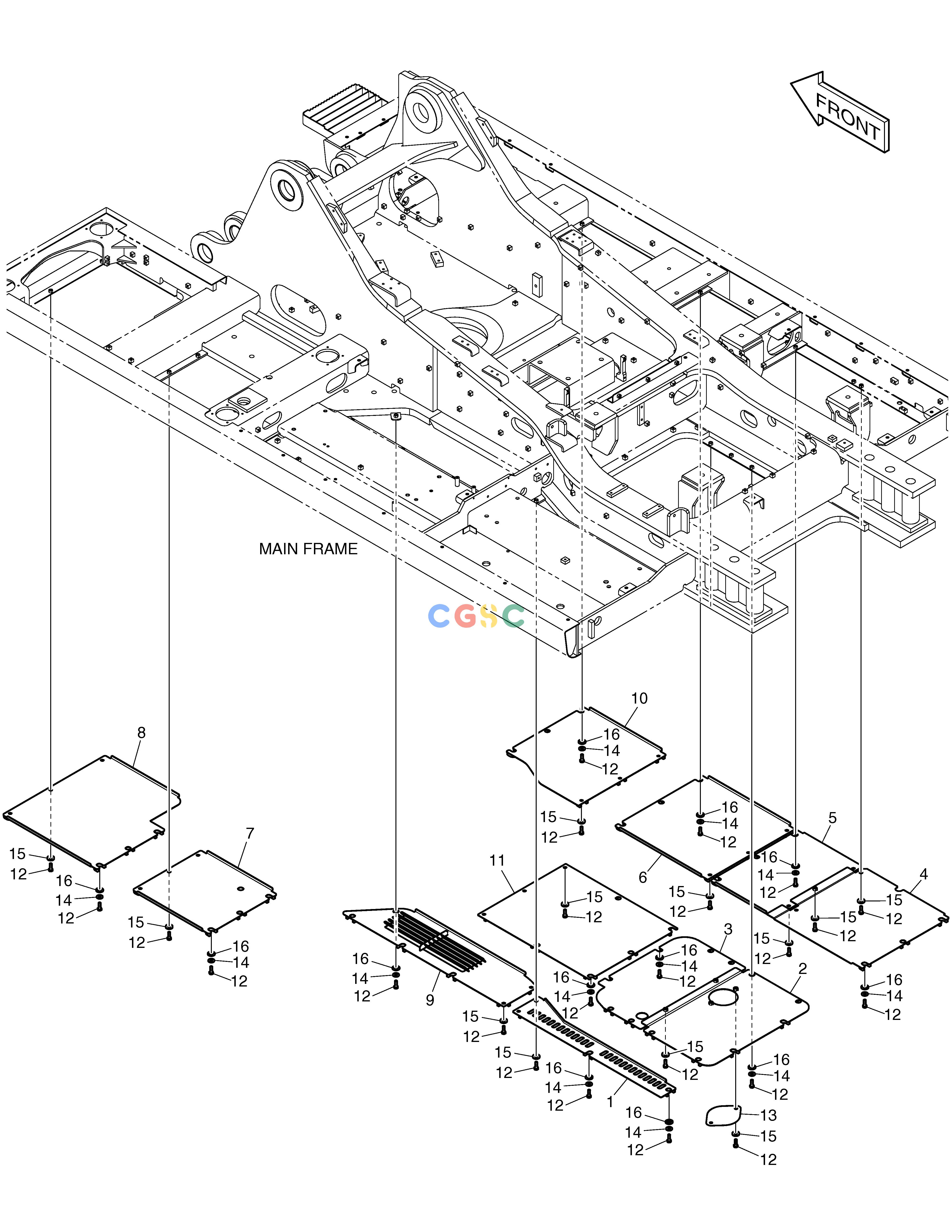 斗山零件查询UNDER COVER - HEAVY DUTY DX420LC-5(S/N:10001~10010) Doosan parts catalog online
