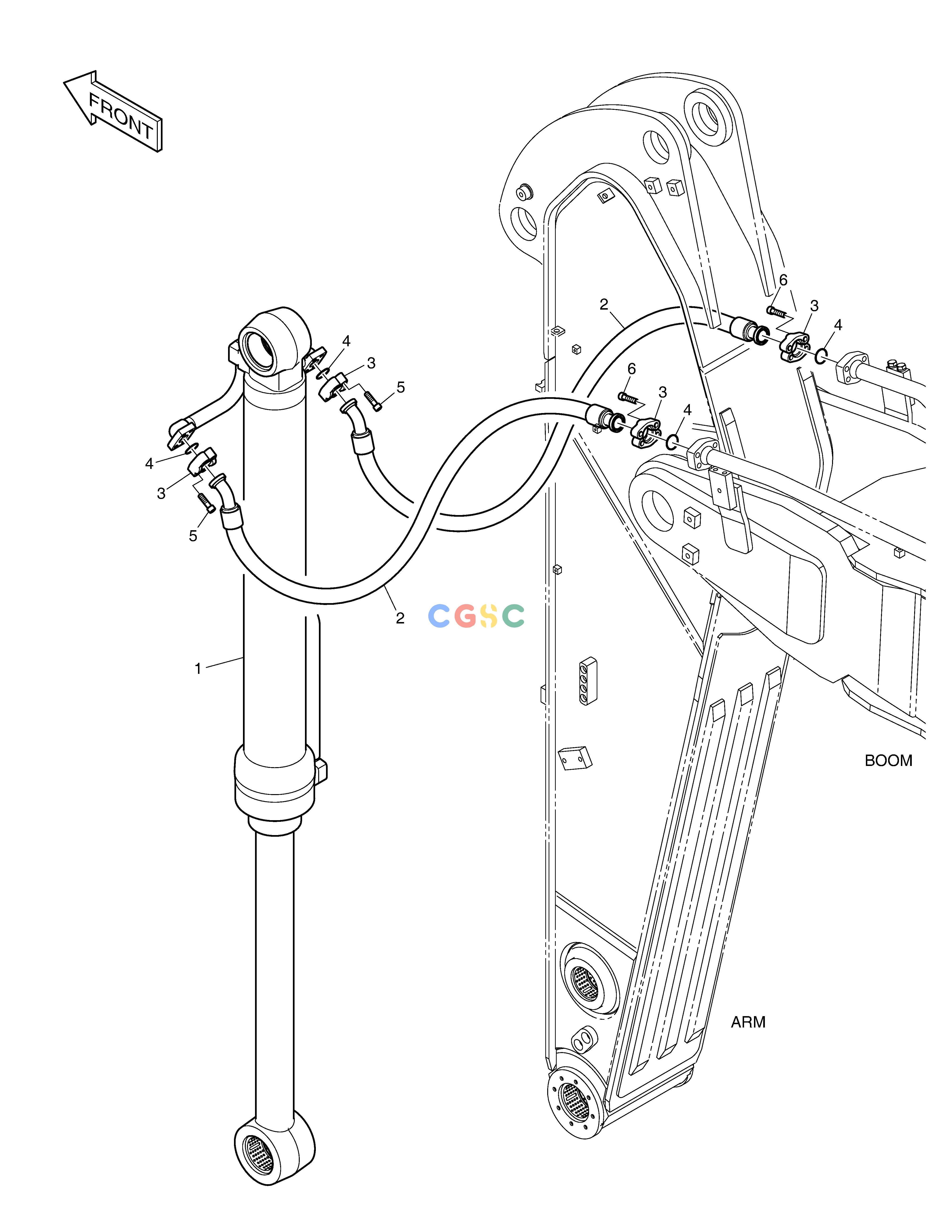 斗山零件查询ARM PIPING - ARM 2.6m DX420LC-5(S/N:10001~10010) Doosan parts catalog online