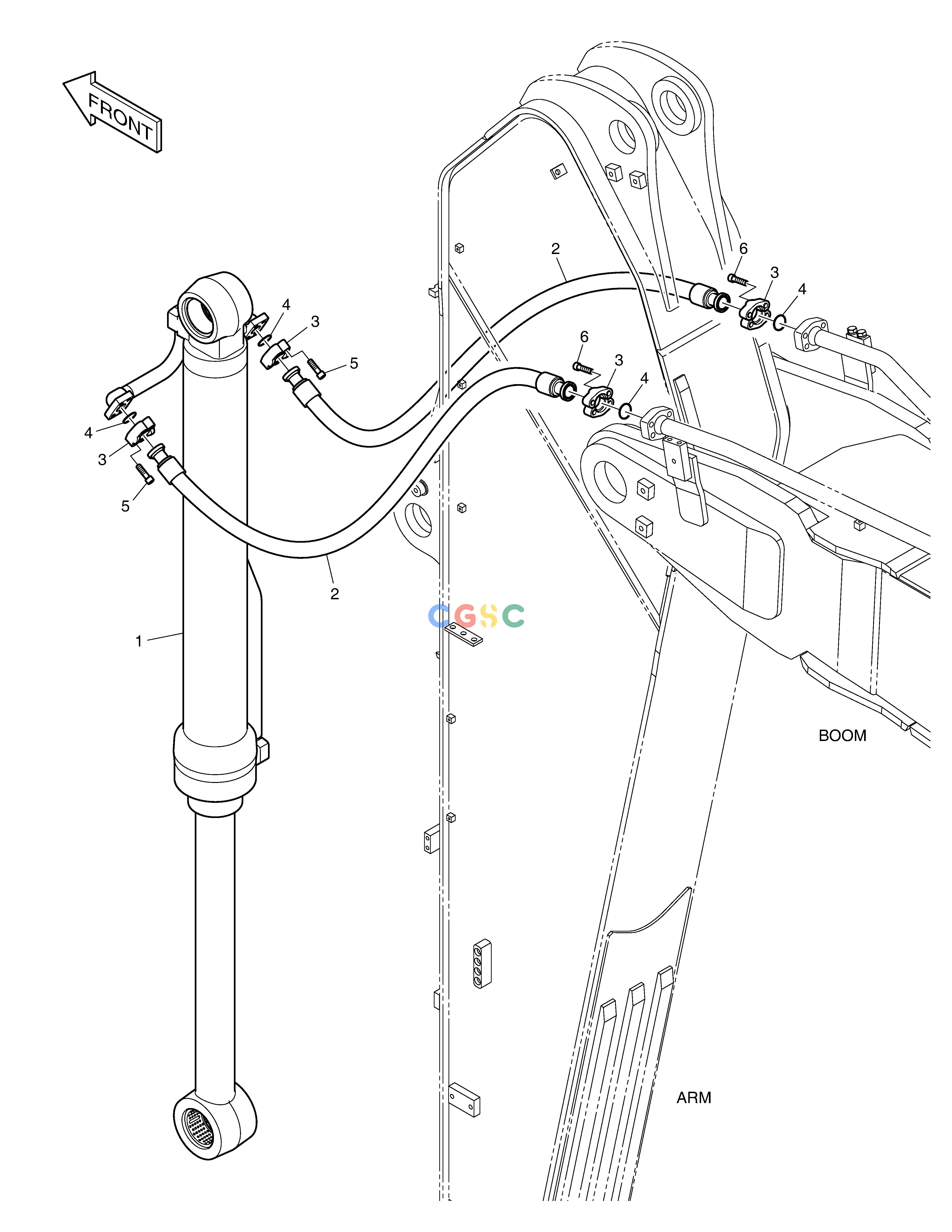 斗山零件查询ARM PIPING - ARM 3.95m DX420LC-5(S/N:10001~10010) Doosan parts catalog online