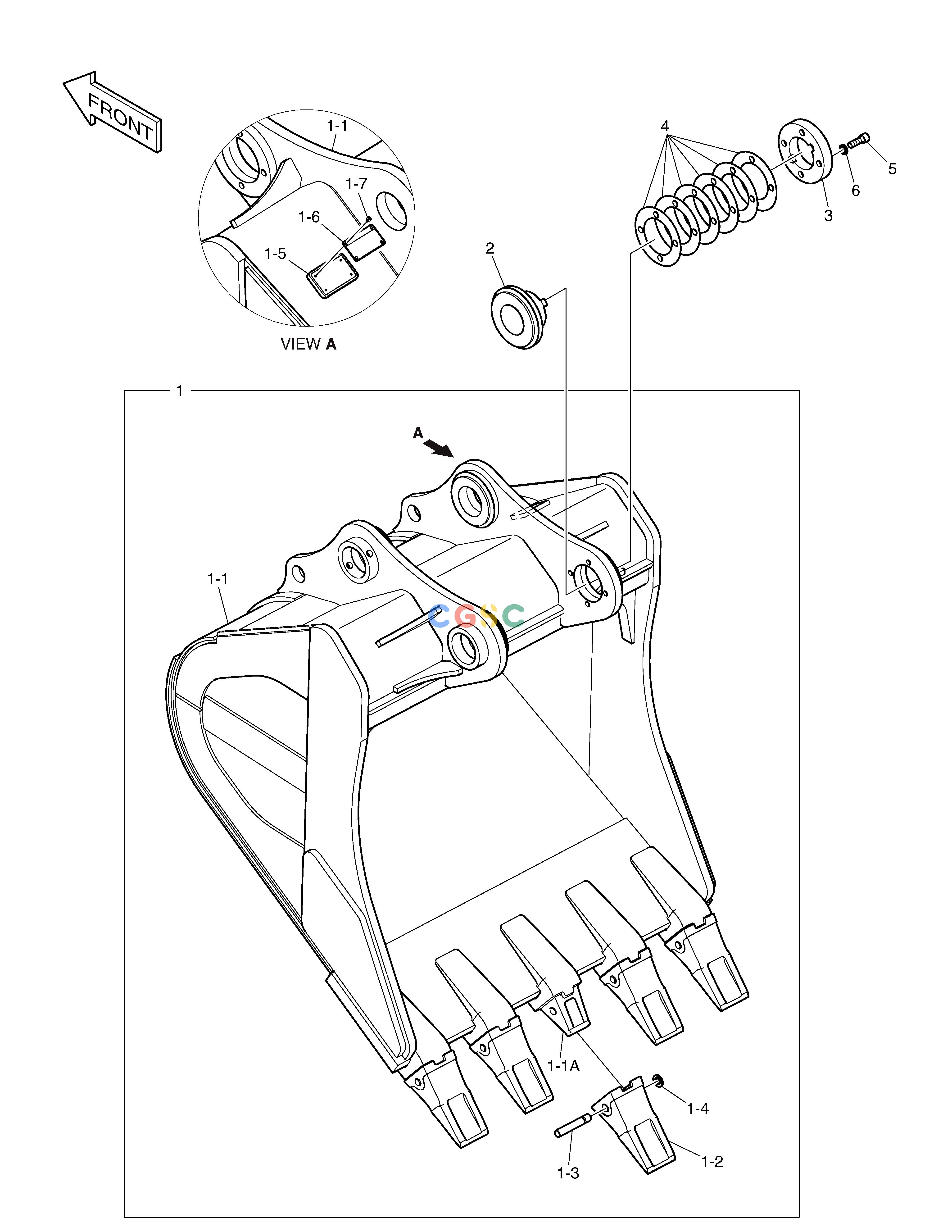 斗山零件查询ROCK BUCKET ASS'Y 1.51m³ - HEAVY DUTY DX420LC-5(S/N:10001~10010) Doosan parts catalog online