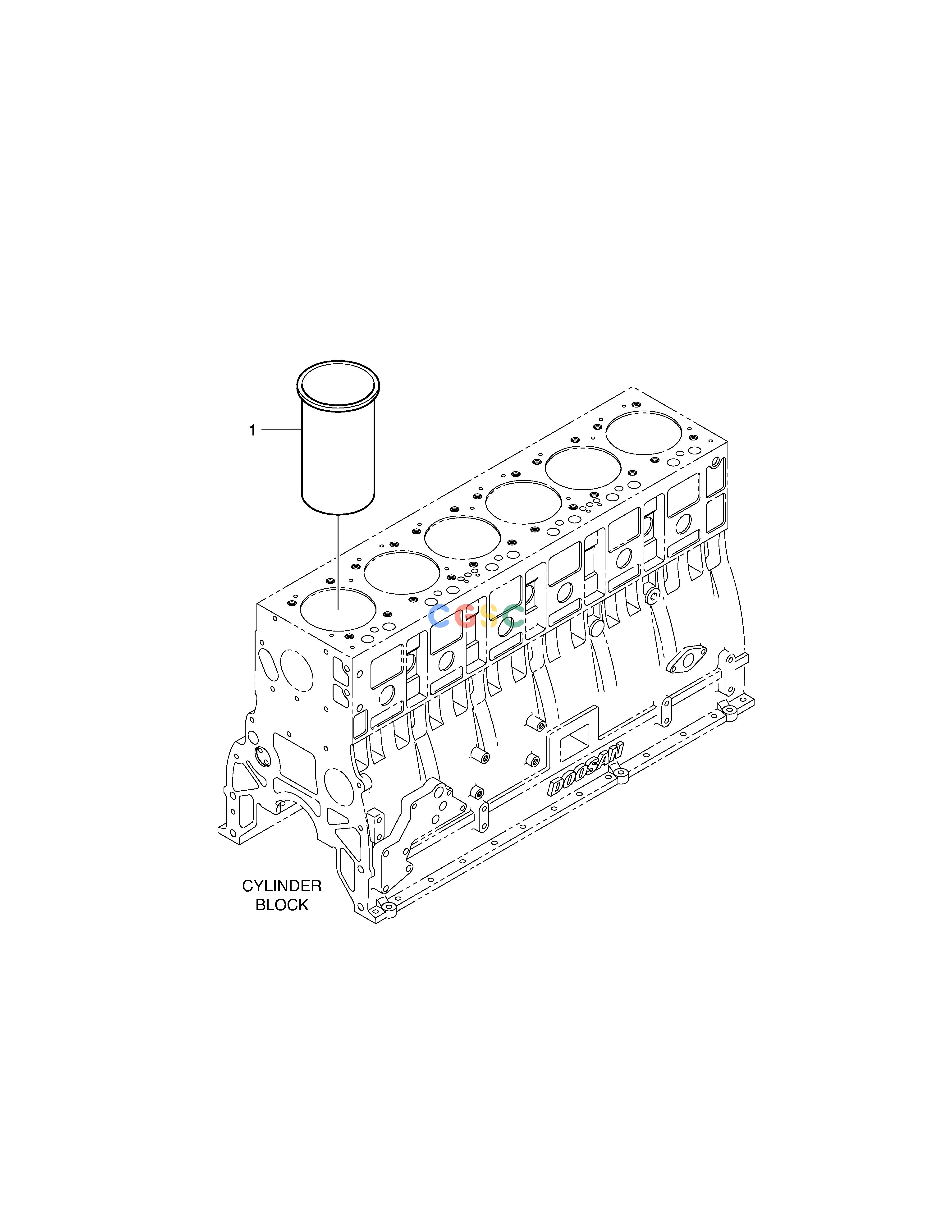 斗山零件查询CYLINDER LINER SD310 Doosan parts catalog online
