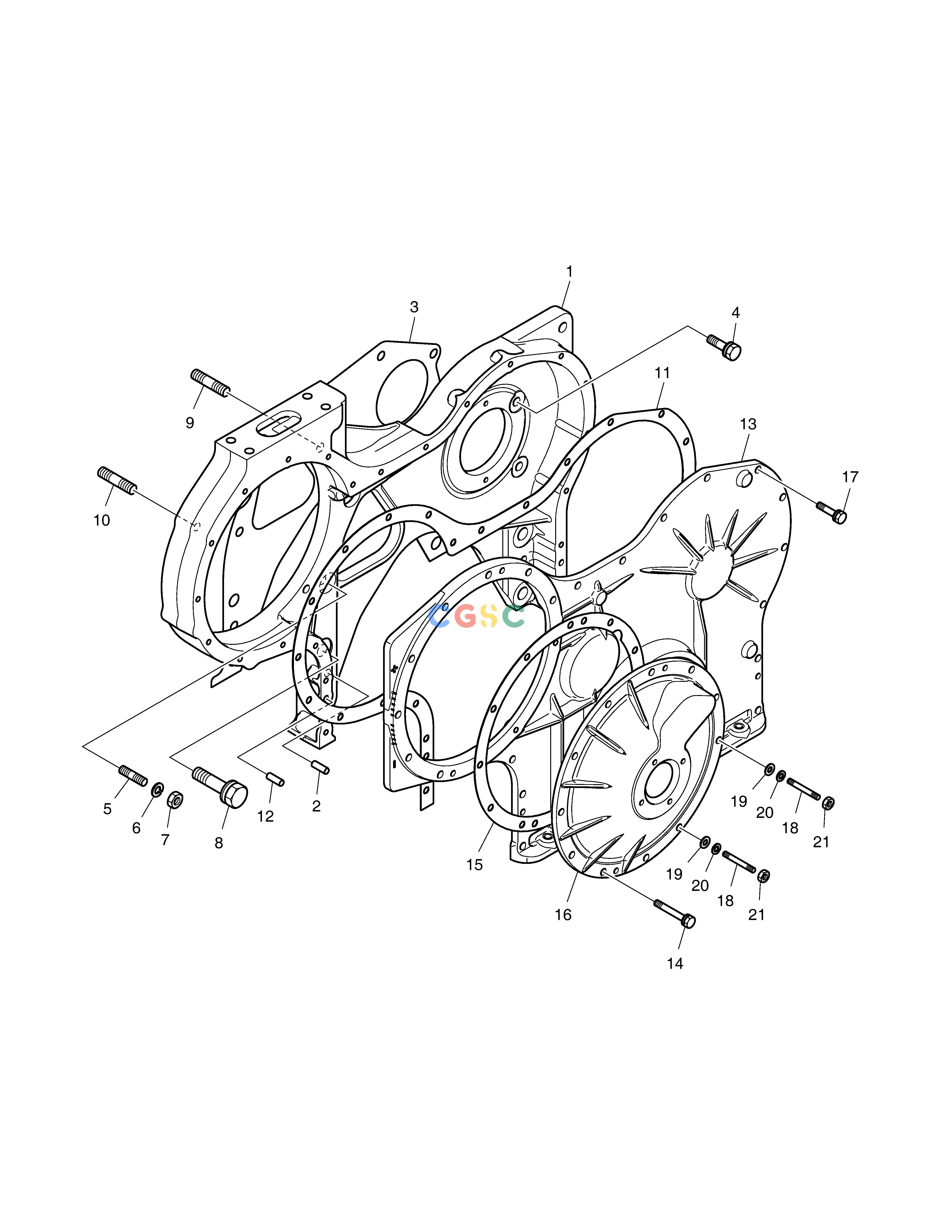 斗山零件查询TIMING GEAR CASE SD310 Doosan parts catalog online