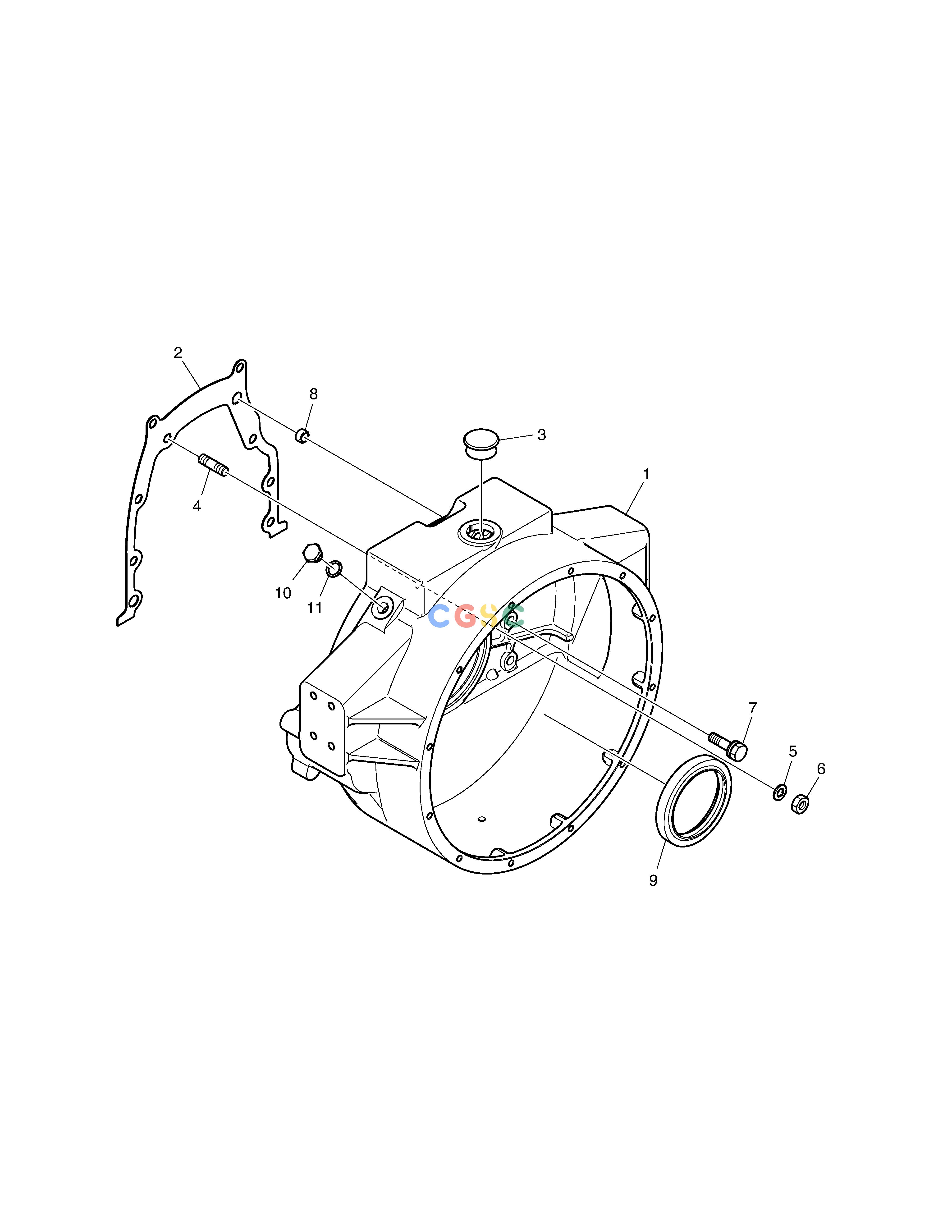 斗山零件查询FLYWHEEL HOUSING SD310 Doosan parts catalog online