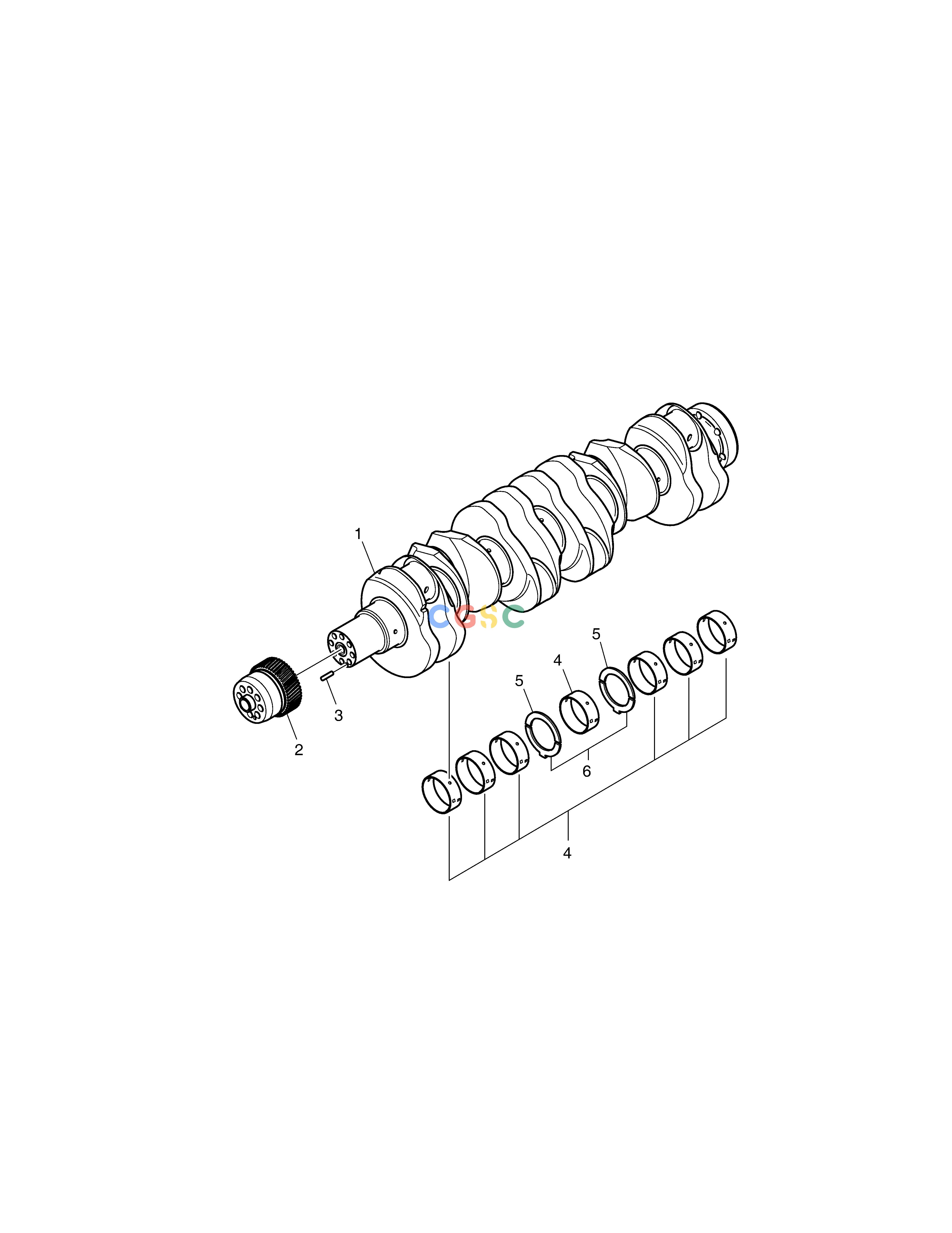 斗山零件查询CRANK SHAFT SD310 Doosan parts catalog online