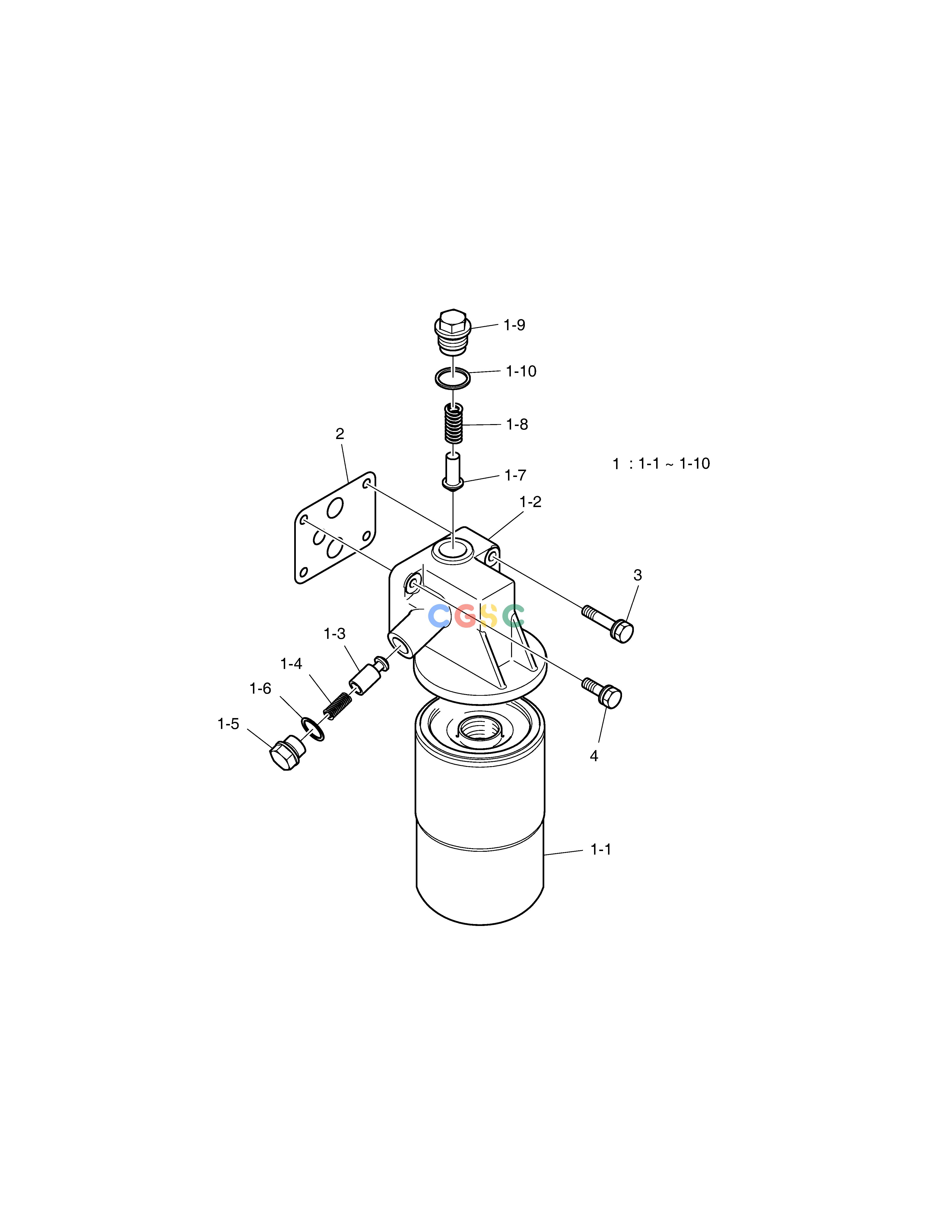 斗山零件查询OIL FILTER SD310 Doosan parts catalog online