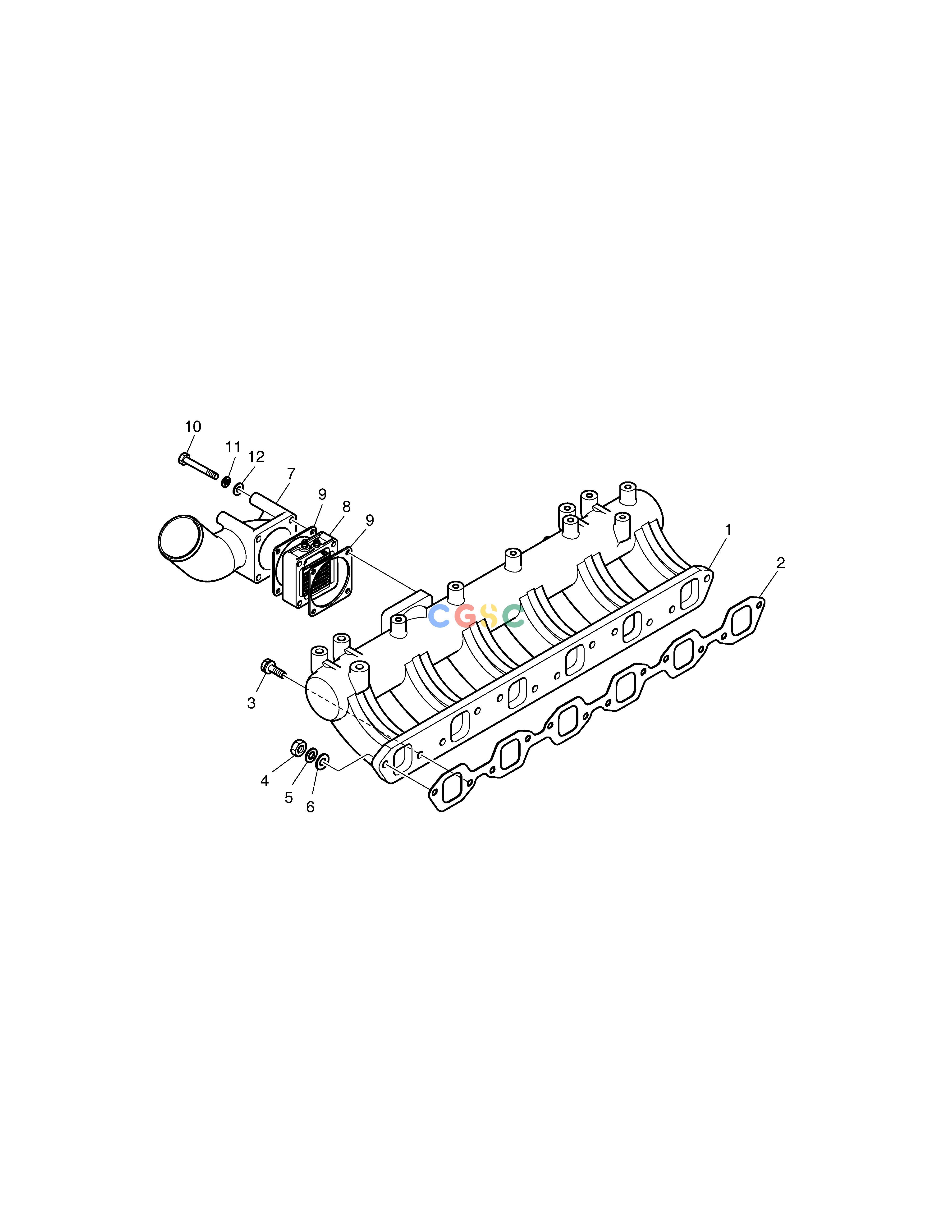 斗山零件查询INTAKE MANIFOLD SD310 Doosan parts catalog online