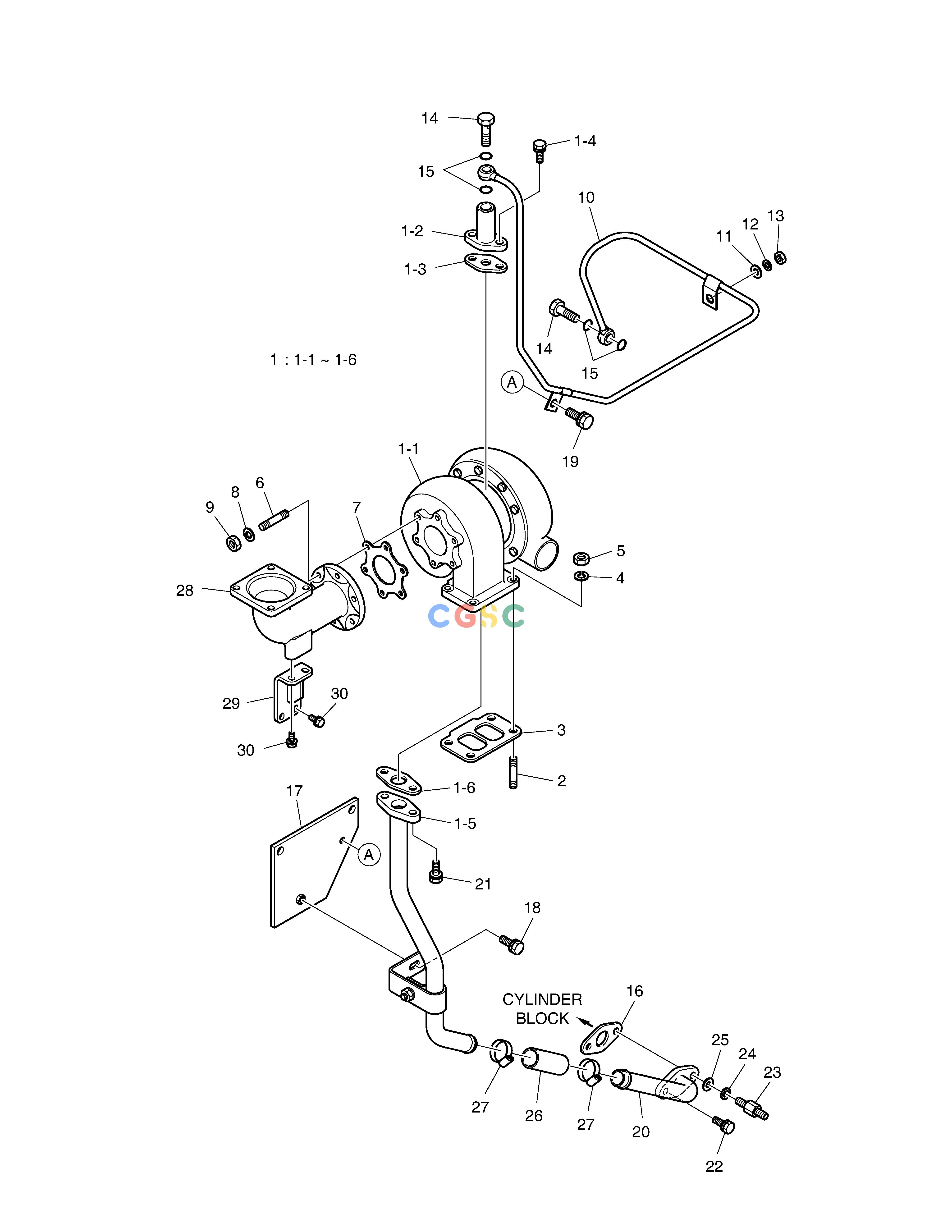斗山零件查询TURBO CHARGER SD310 Doosan parts catalog online