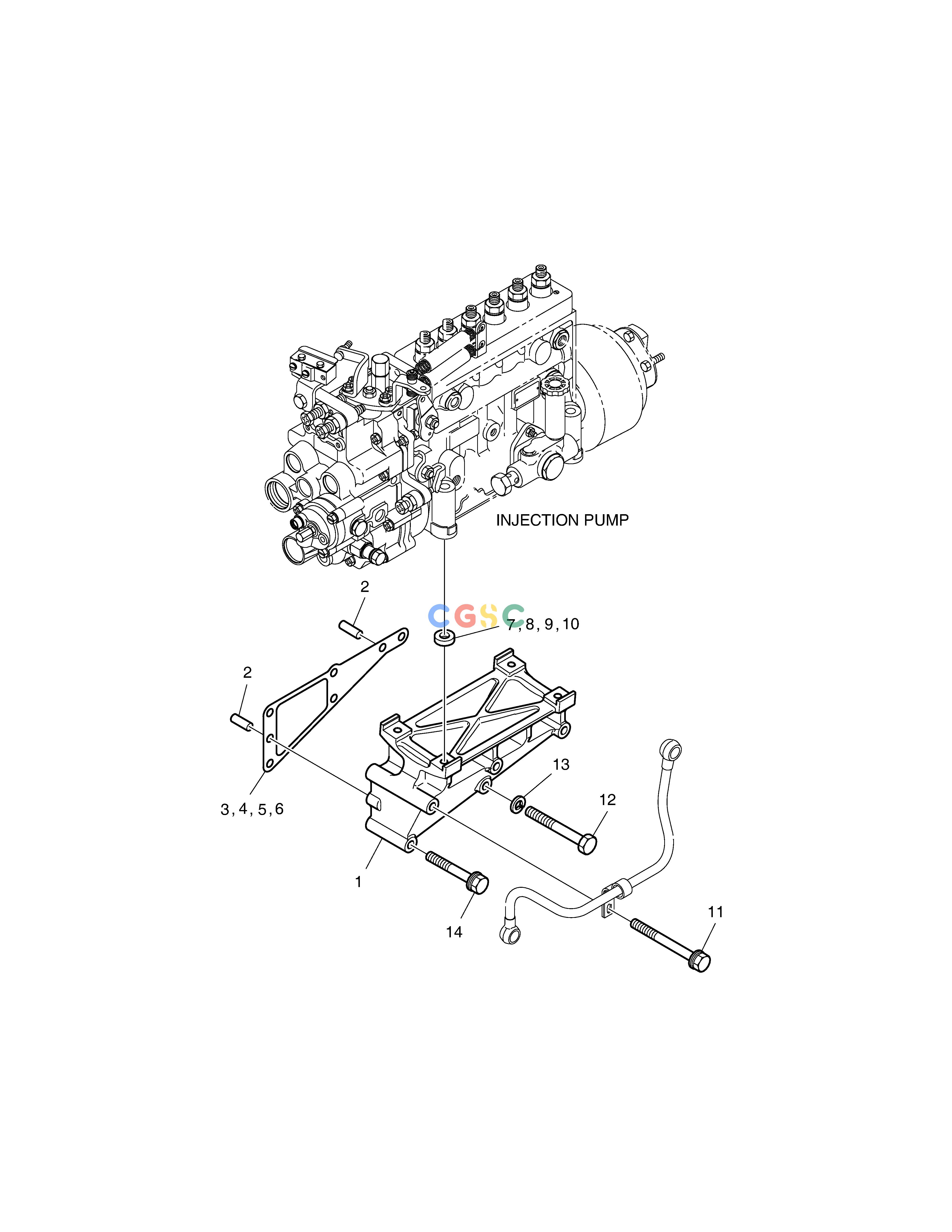 斗山零件查询INJECTION PUMP MOUNTING SD310 Doosan parts catalog online