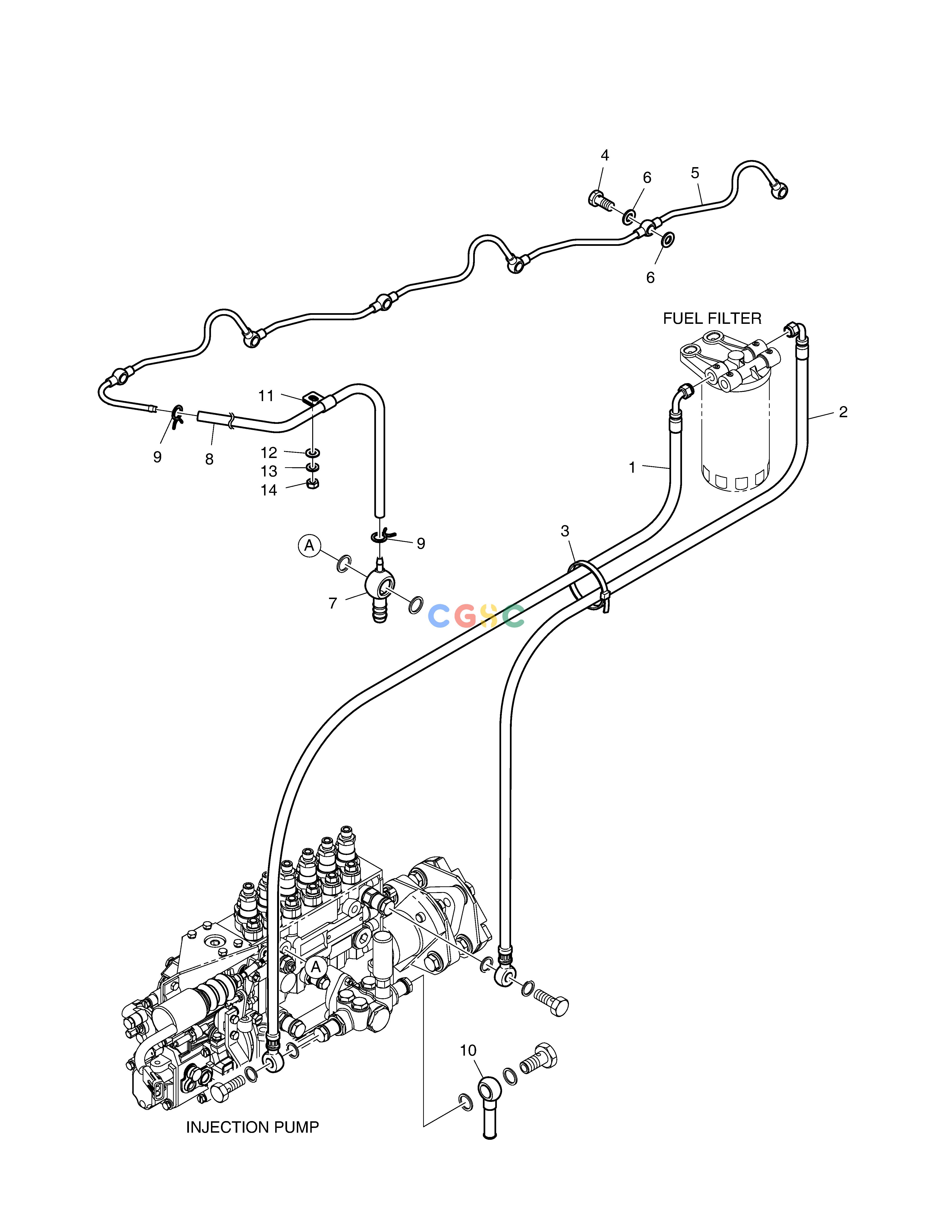 斗山零件查询FUEL PIPE SD310 Doosan parts catalog online