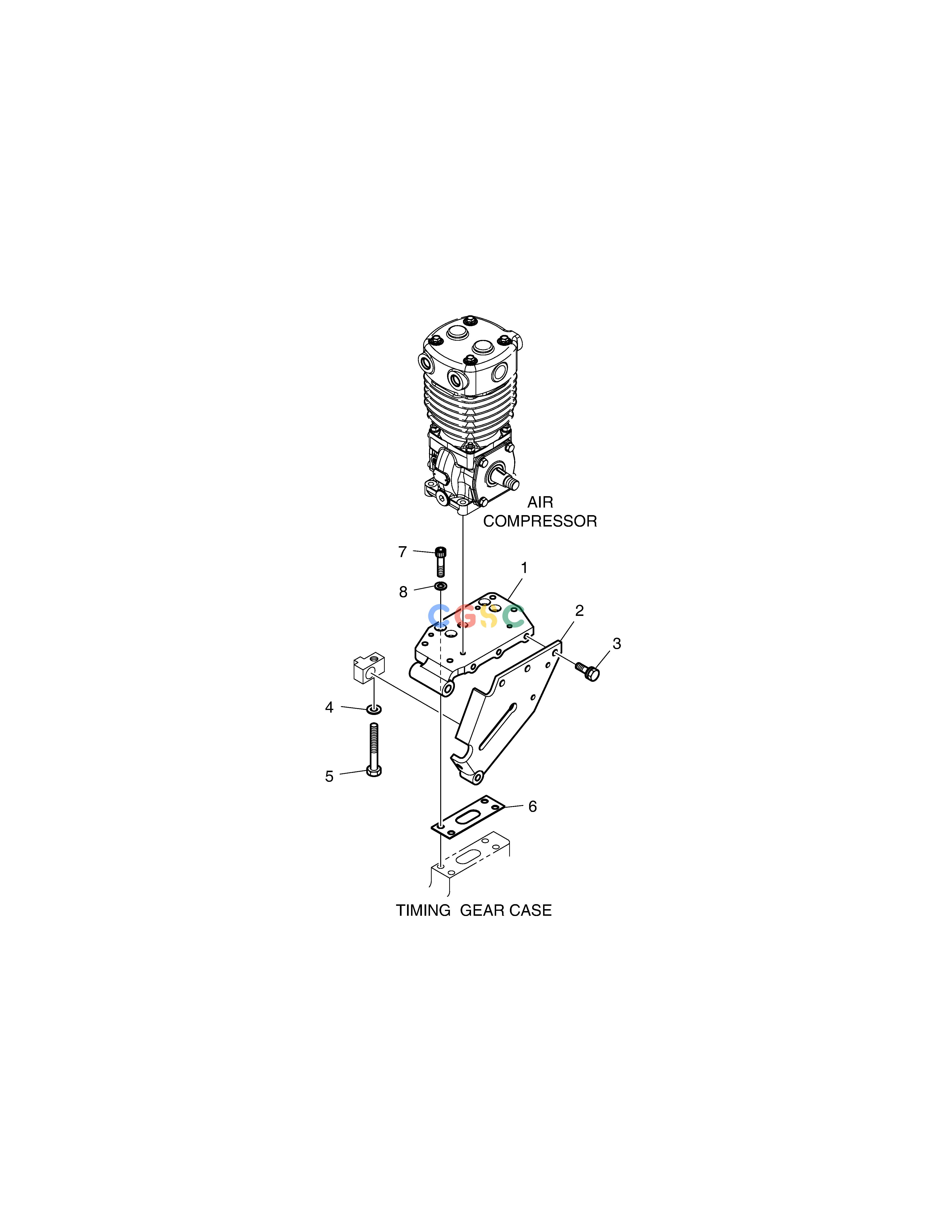 斗山零件查询AIR COMPRESSOR MOUNTING SD310 Doosan parts catalog online