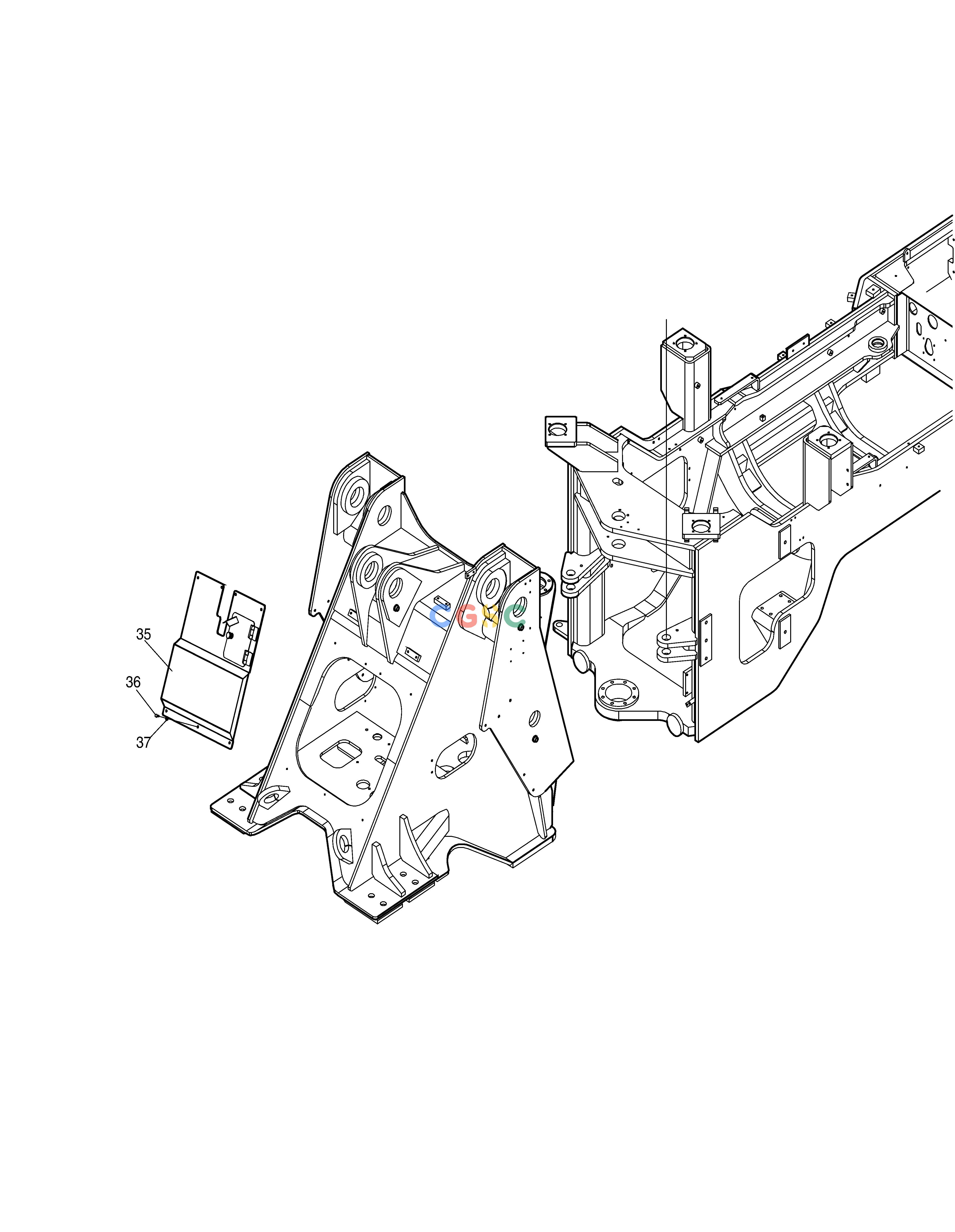 斗山零件查询END COVER FOR THE FRAME SD310 Doosan parts catalog online