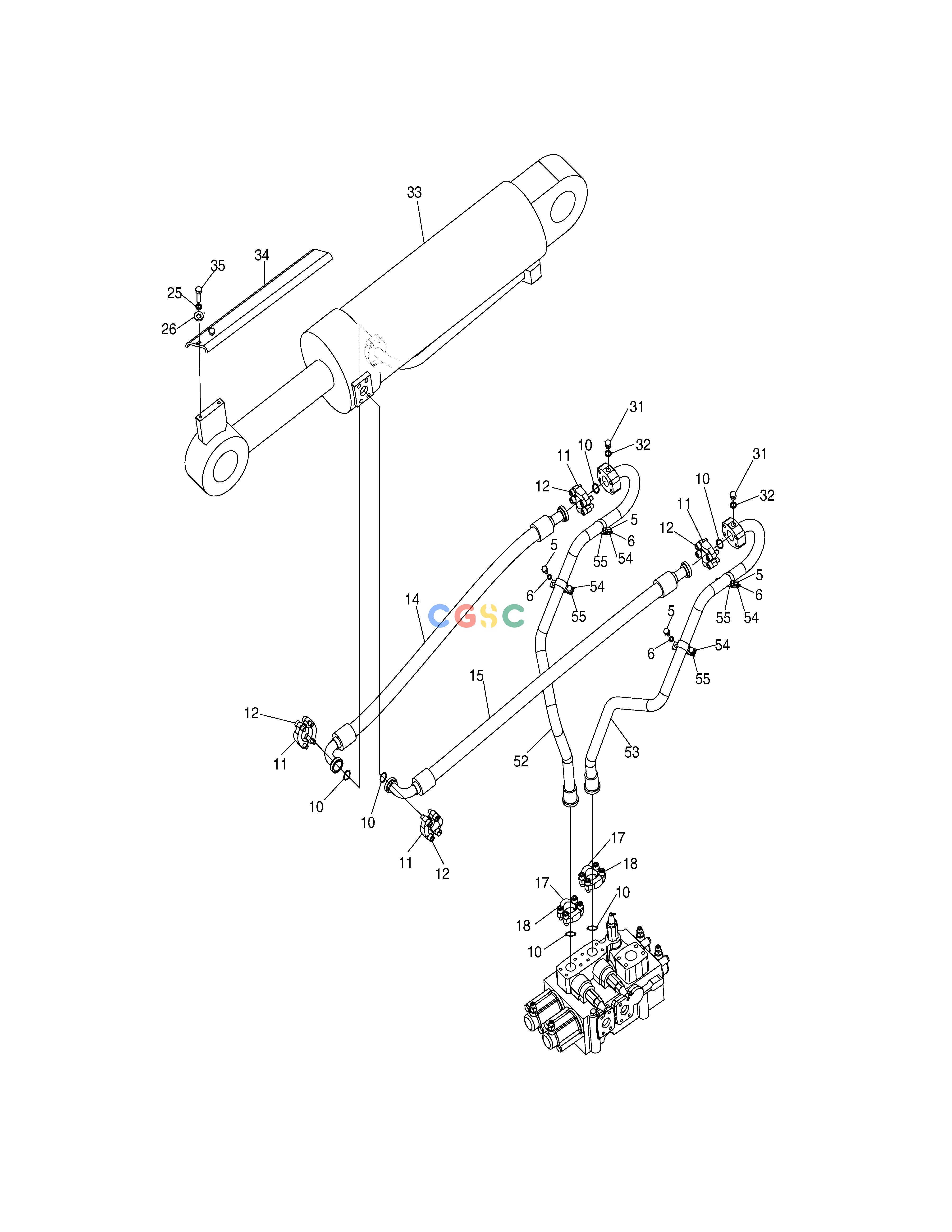 斗山零件查询MAIN PIPING（2）-ZF T/M SD310 Doosan parts catalog online