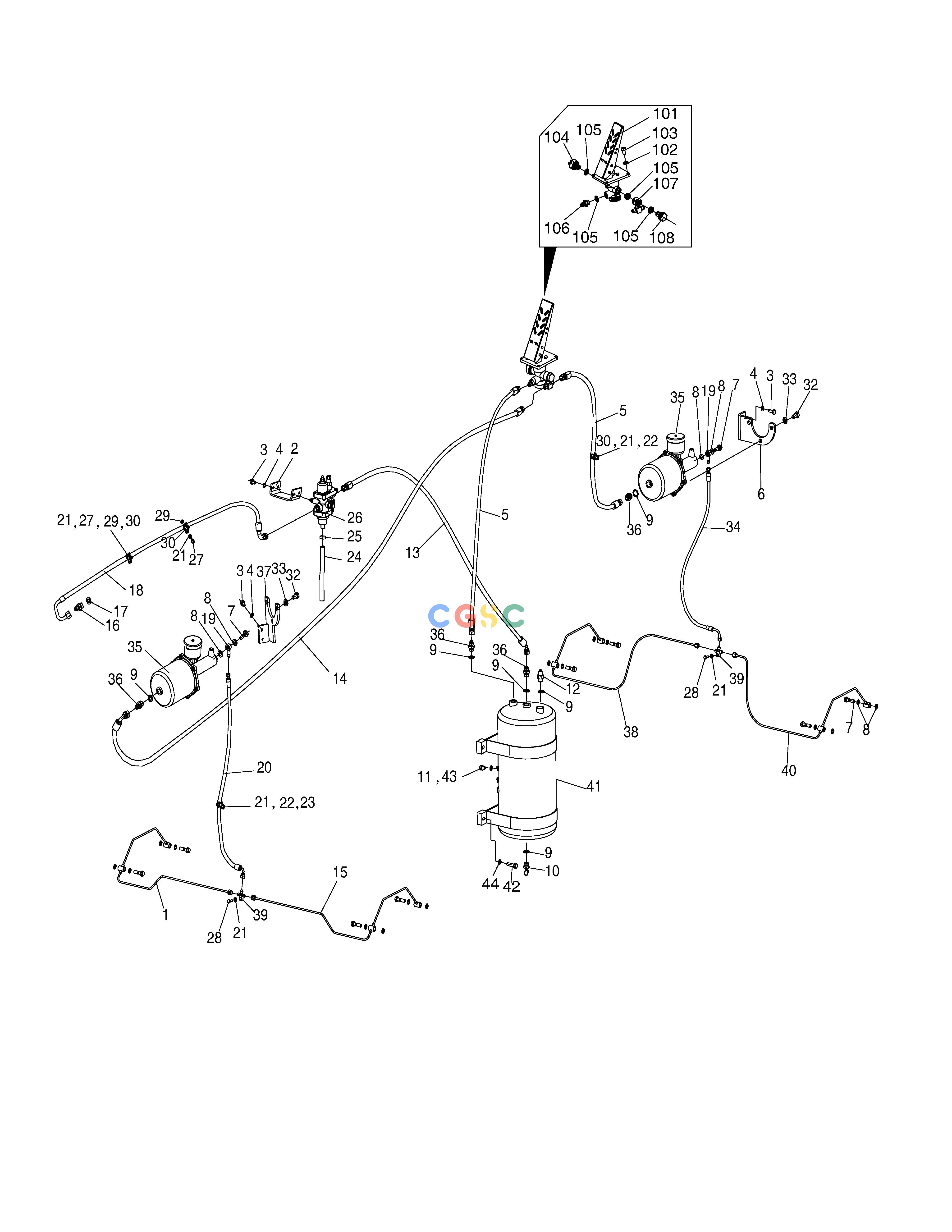 斗山零件查询BRAKE PIPING-ZF T/M SD310 Doosan parts catalog online