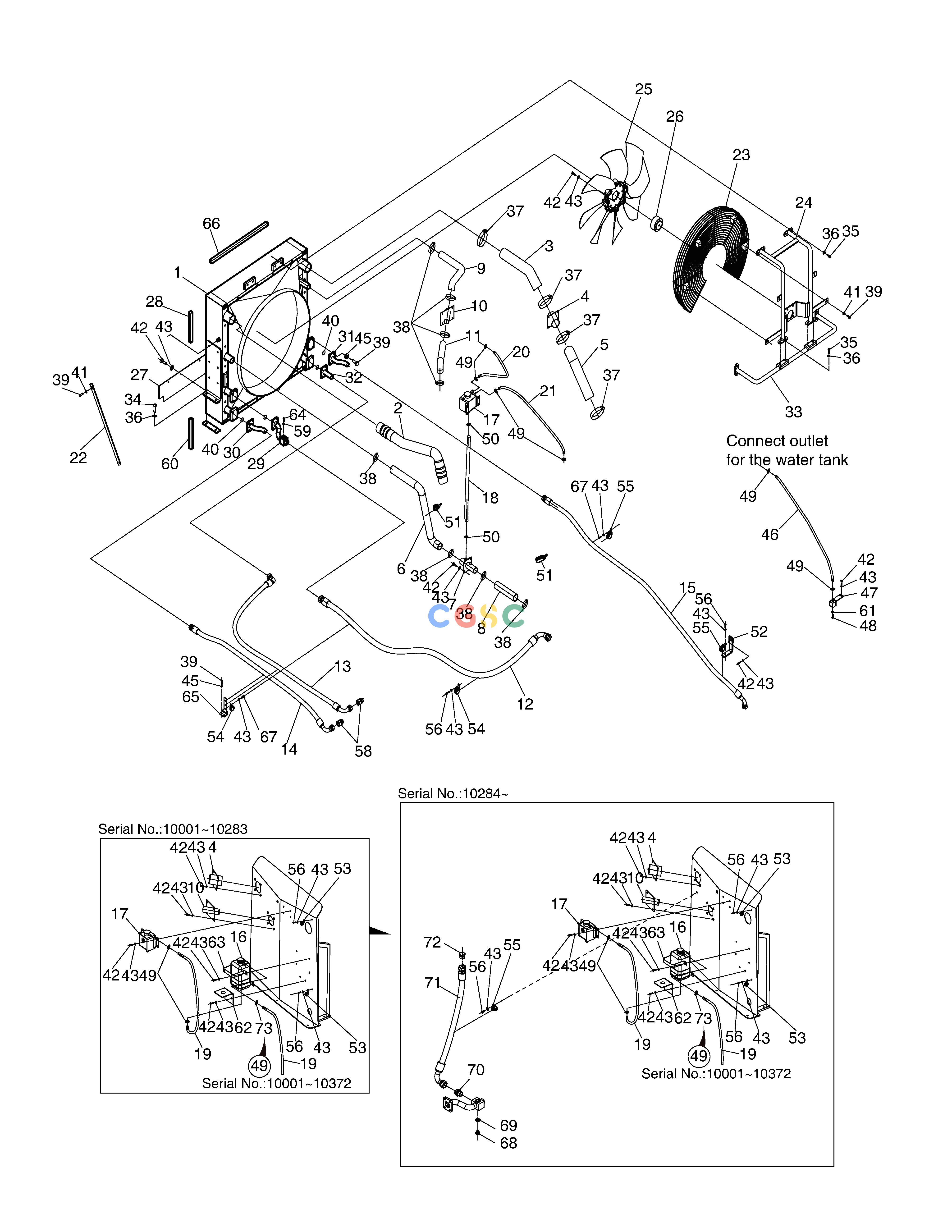 斗山零件查询COOLER PIPING-ZF T/M AND NON TROPICAL SD310 Doosan parts catalog online