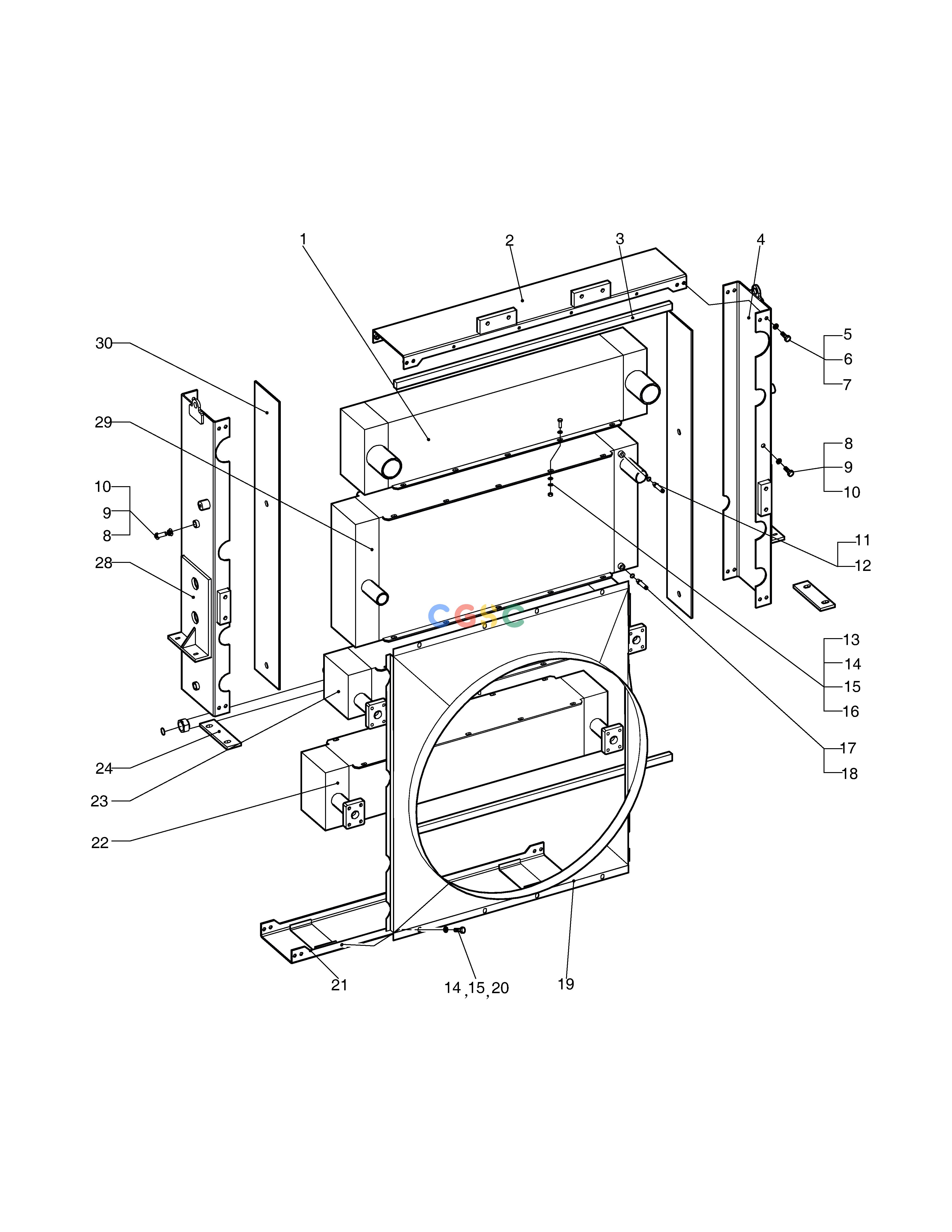 斗山零件查询RADIATOR-NON TROPICAL SD310 Doosan parts catalog online