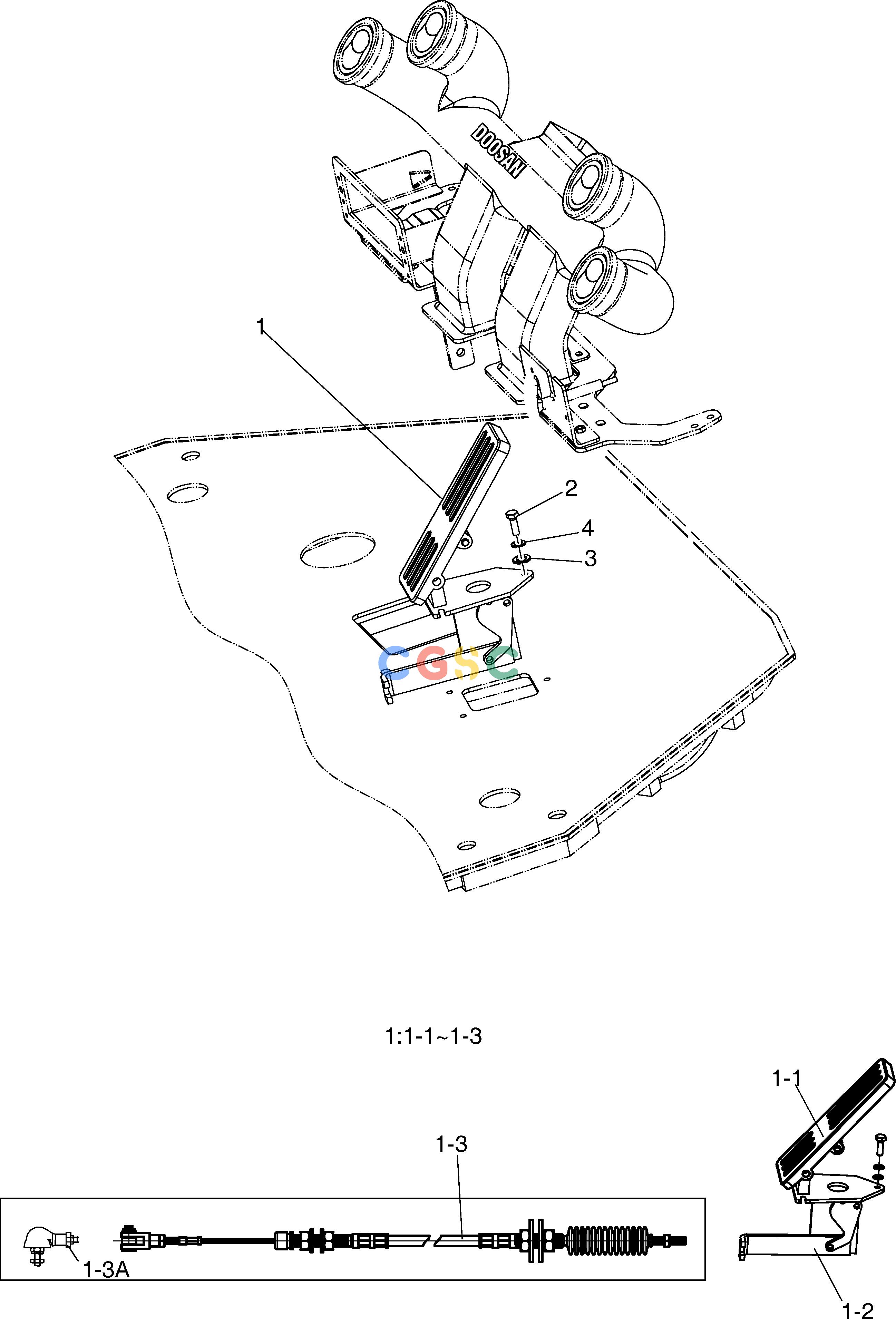 斗山零件查询ENGINE CONTROL ASS'Y SD310 Doosan parts catalog online