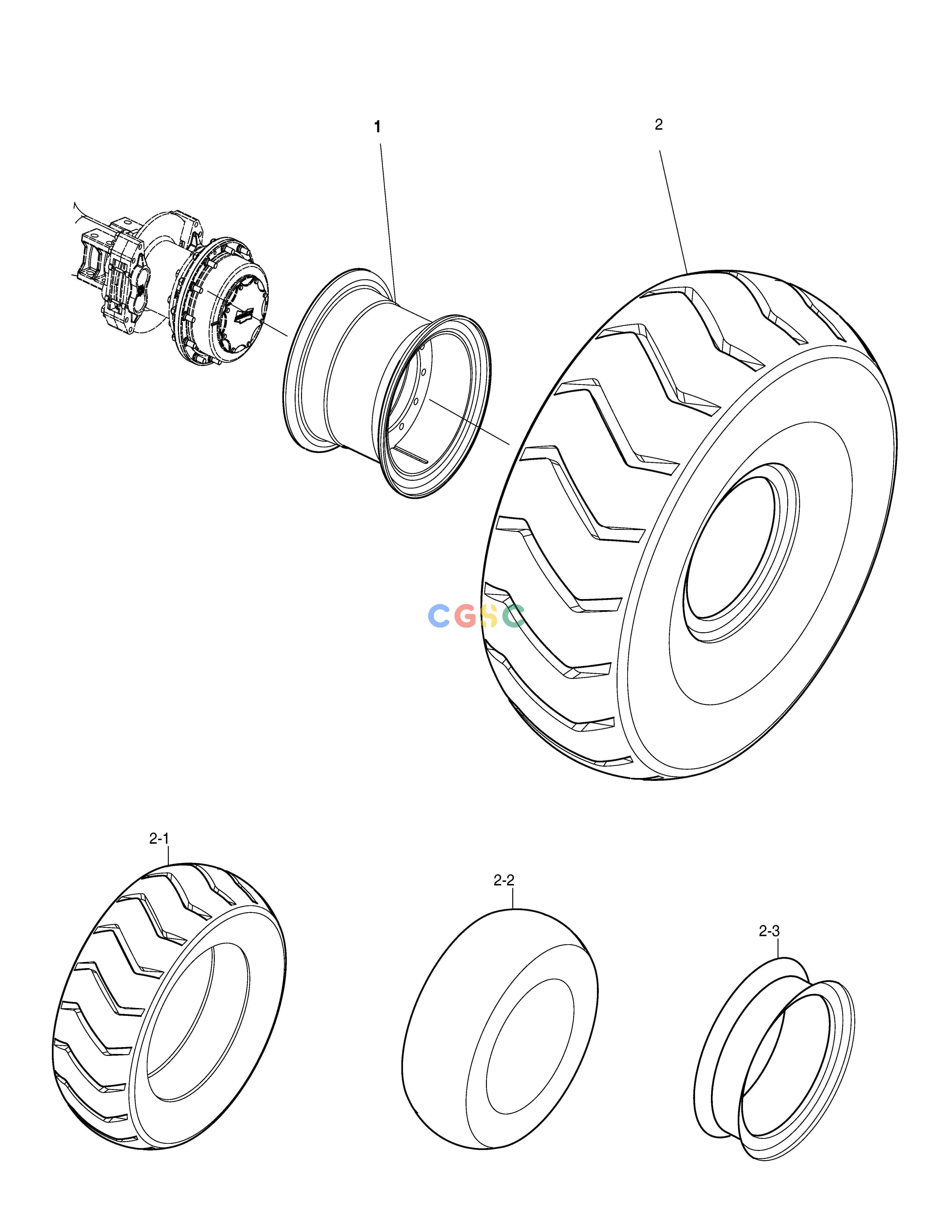 斗山零件查询WHEEL ASS'Y SD310 Doosan parts catalog online