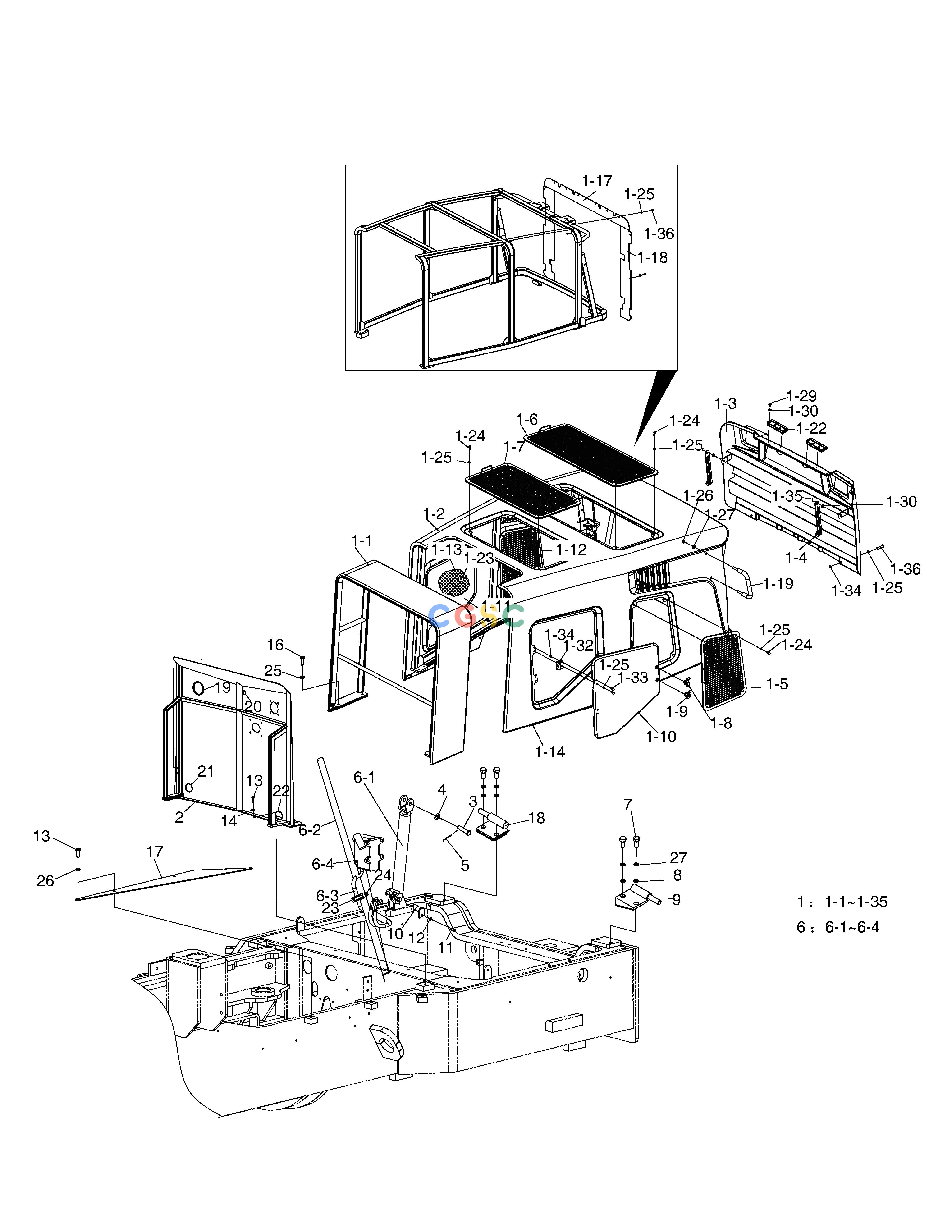 斗山零件查询ENGINE COVER ASS'Y SD310 Doosan parts catalog online