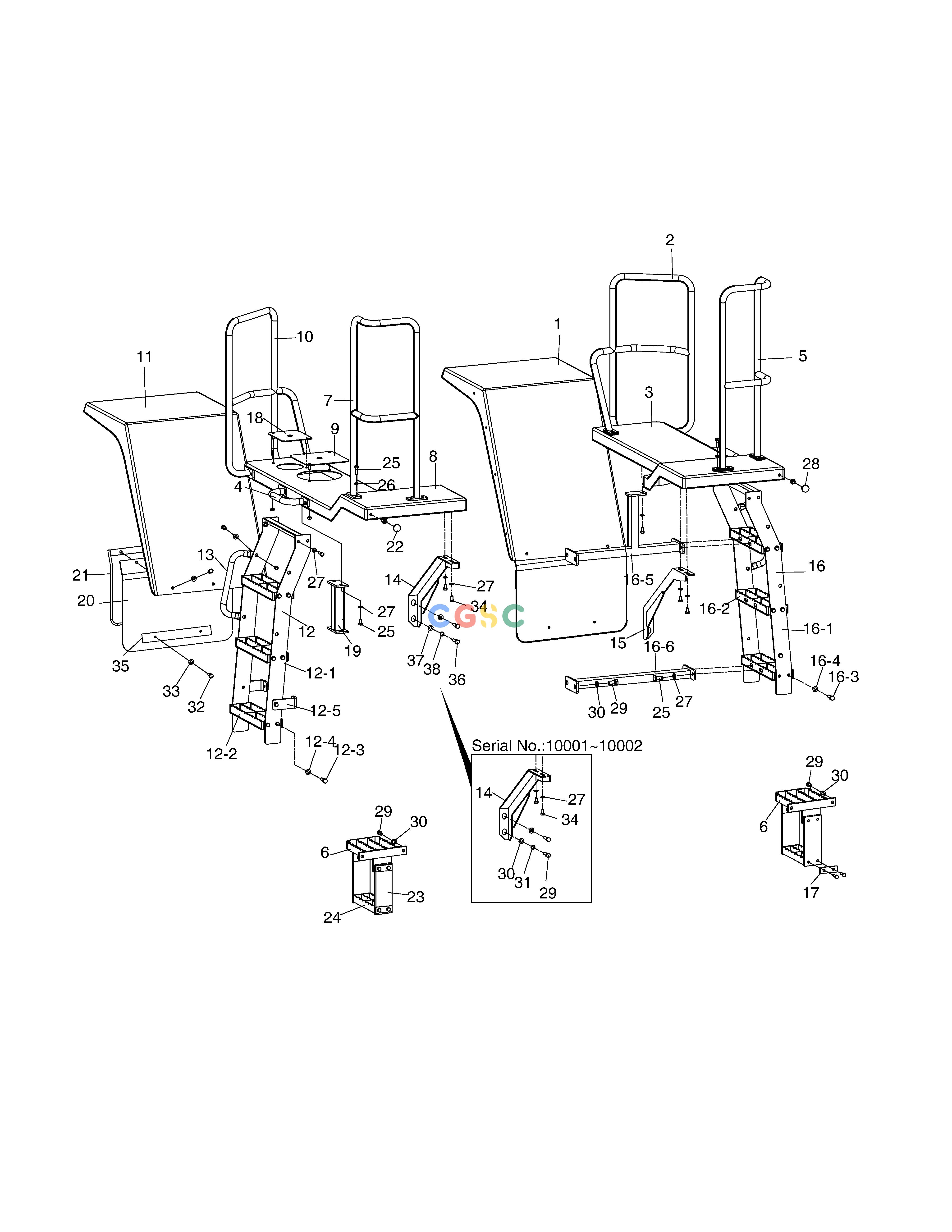斗山零件查询FENDER & LADDER SD310 Doosan parts catalog online