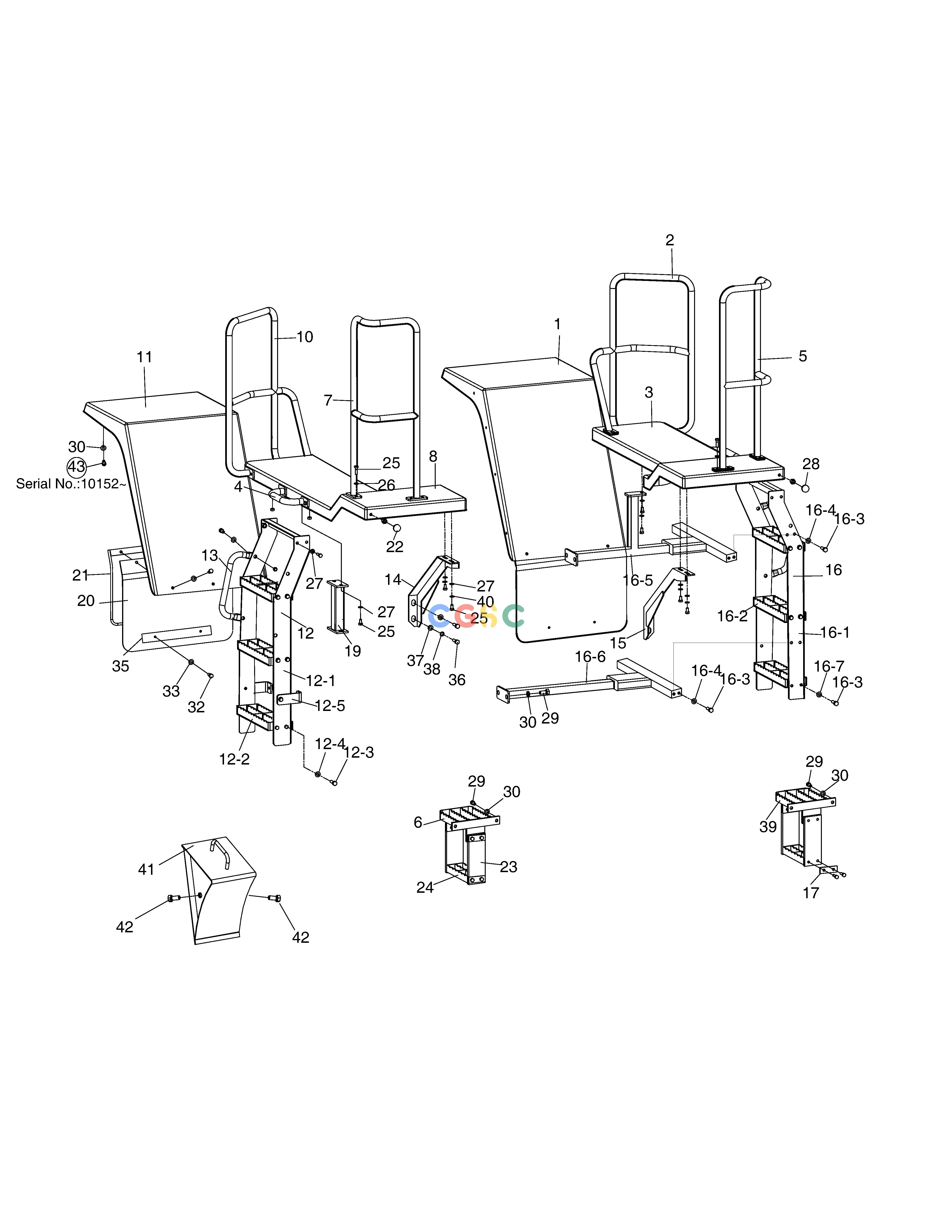 斗山零件查询FENDER & LADDER（WHEEL CHOCK） SD310 Doosan parts catalog online