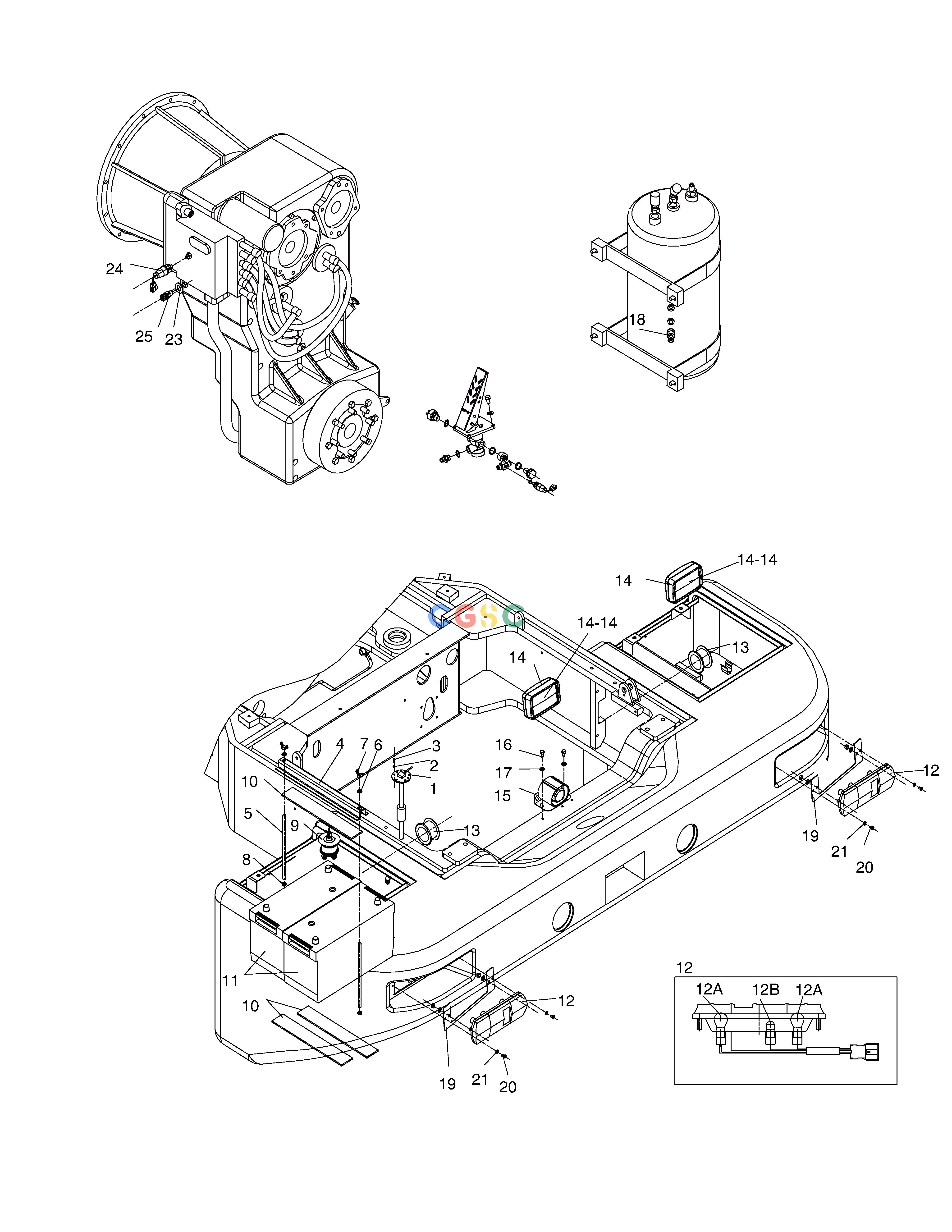 斗山零件查询ELECTRIC PARTS(6) - REAR FRAME-ZF T/M SD310 Doosan parts catalog online