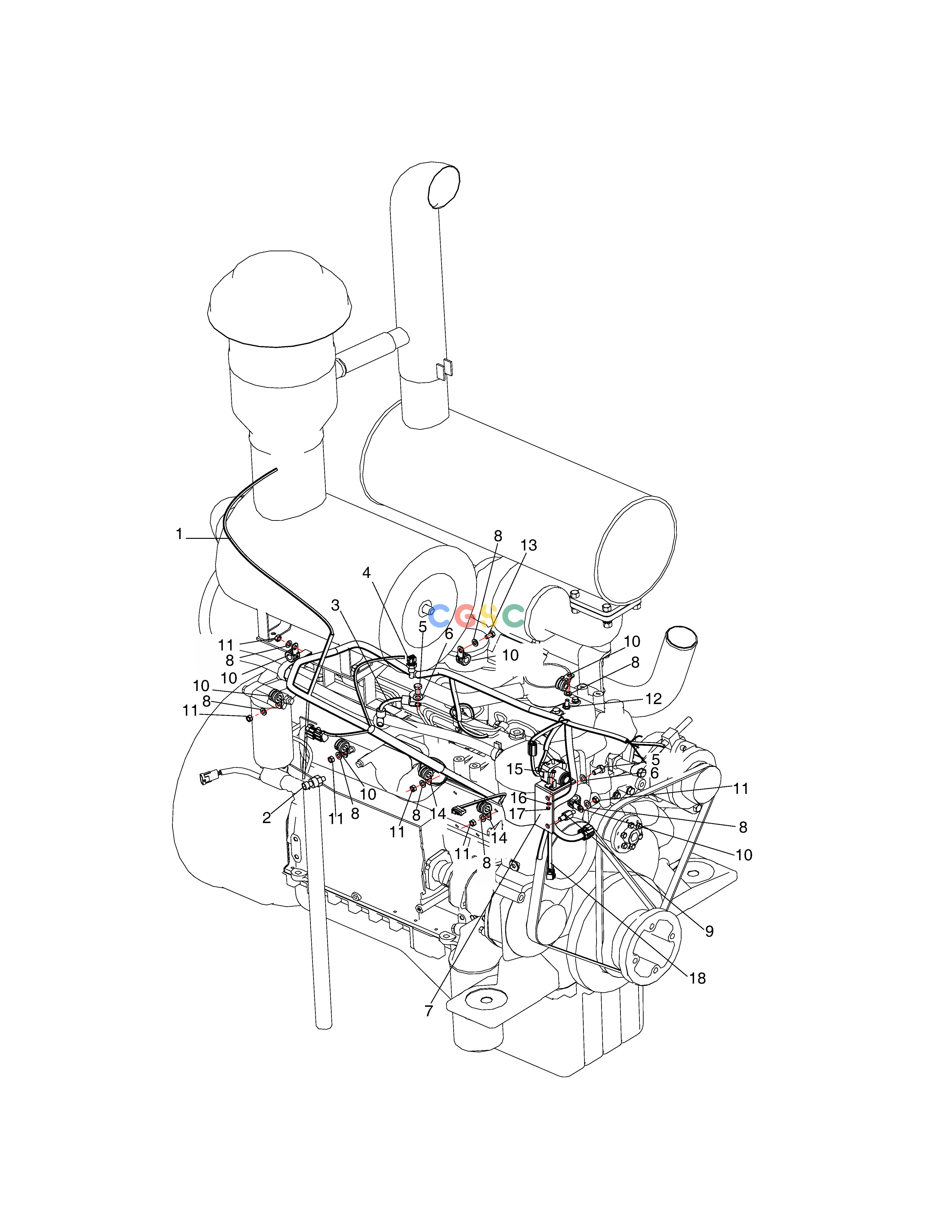 斗山零件查询ELECTRIC PARTS(7)- ENGINE SD310 Doosan parts catalog online