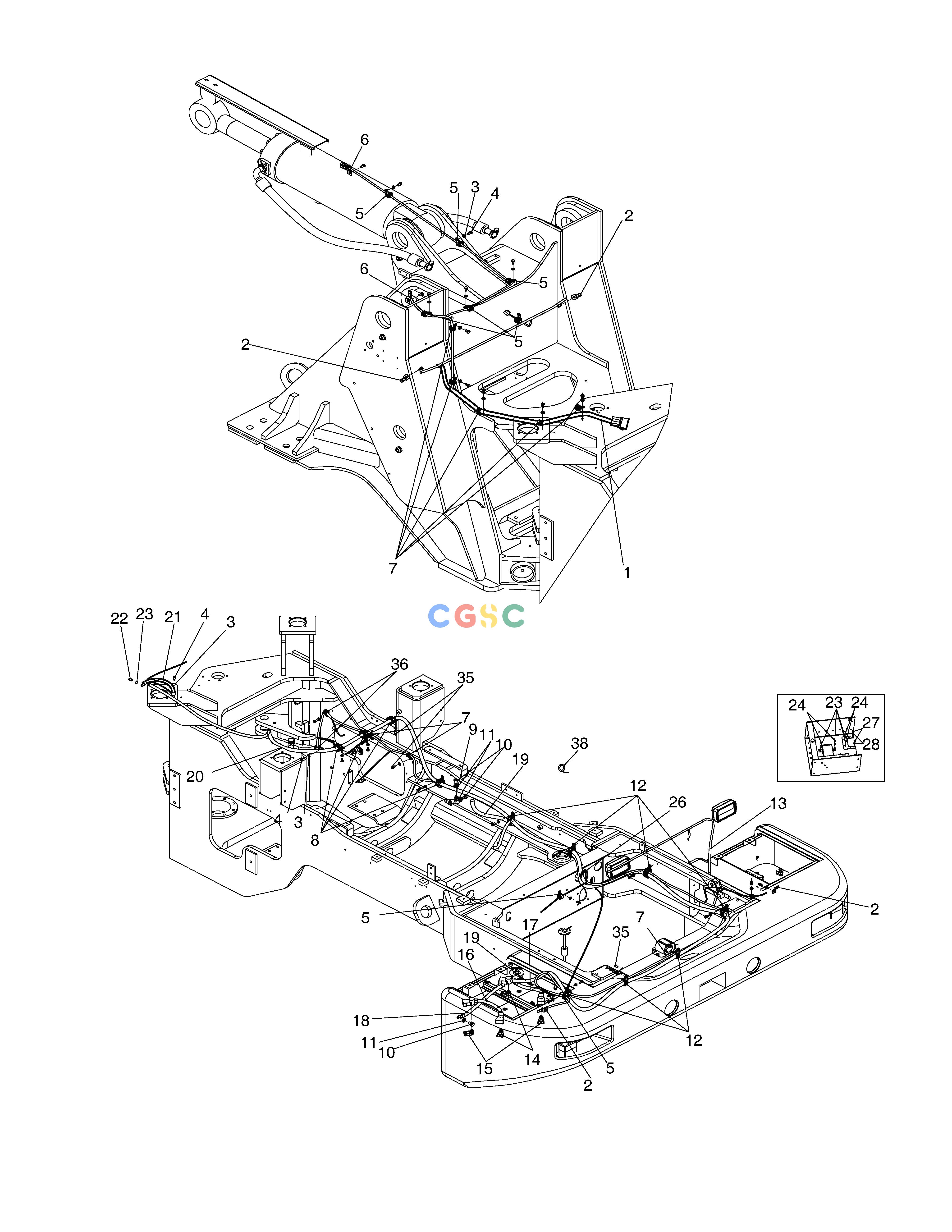 斗山零件查询ELECTRIC PARTS(8)- WIRING-ZF T/M SD310 Doosan parts catalog online