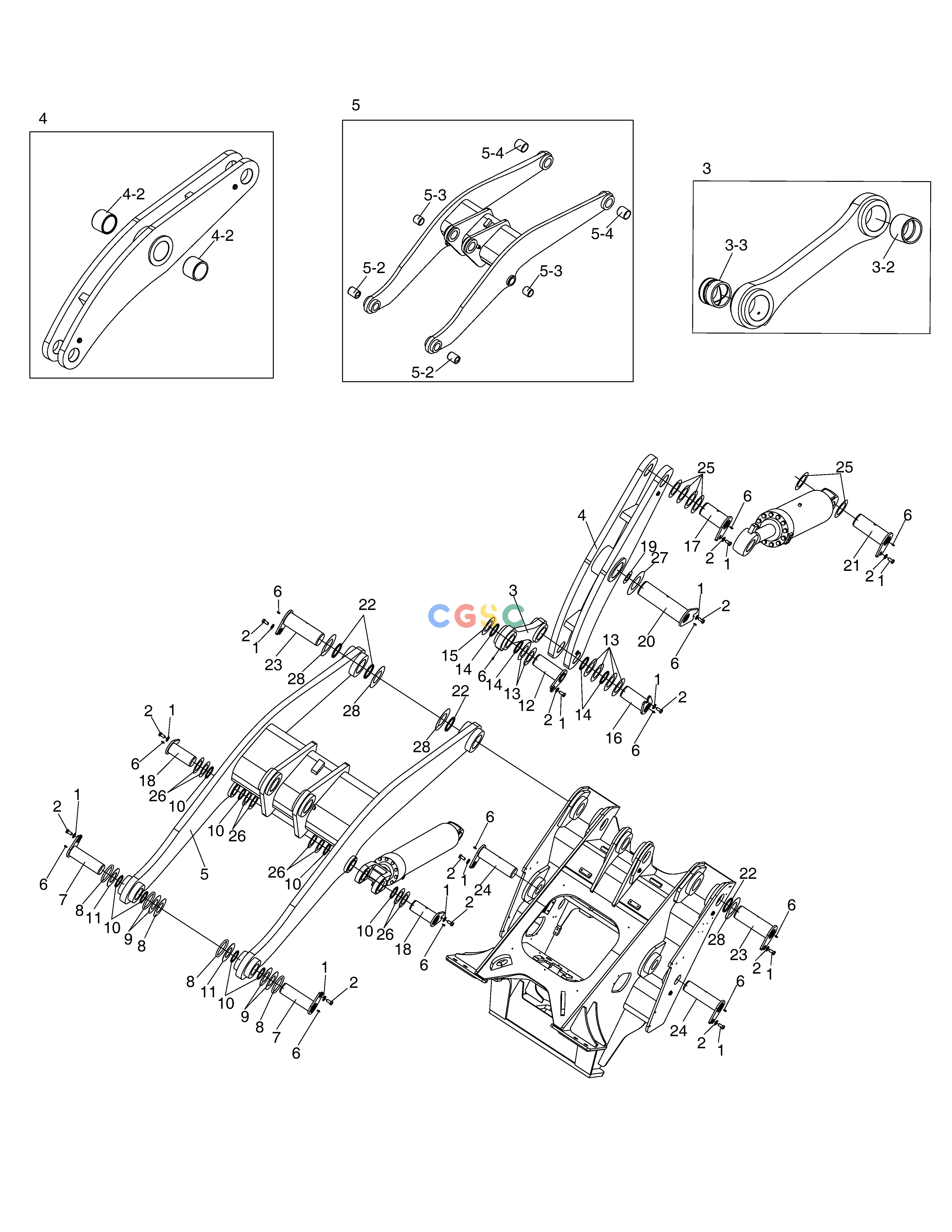斗山零件查询FRONT ASS'Y SD310 Doosan parts catalog online