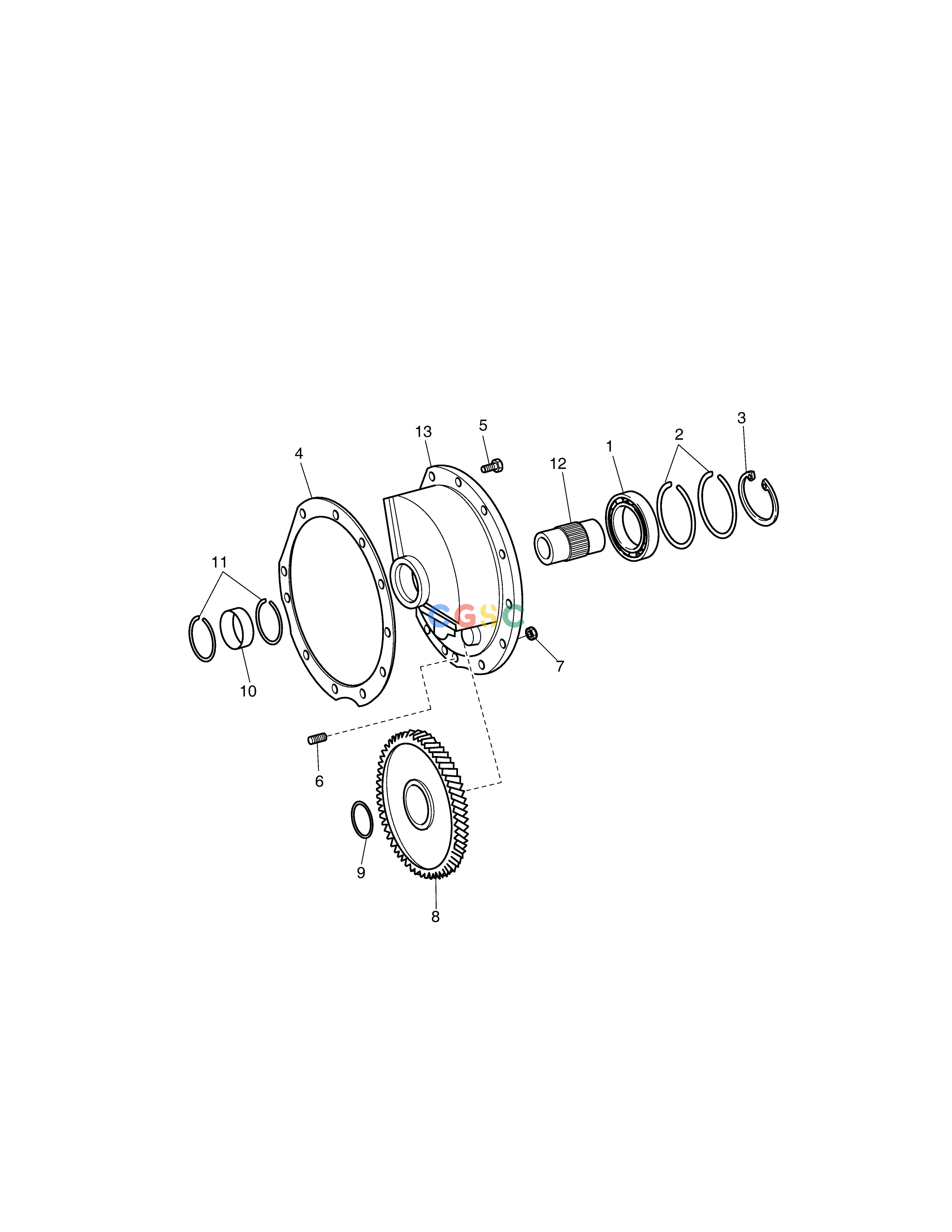 斗山零件查询TRANSMISSION-POWER TAKE-OFF(1)-ZF T/M SD310 Doosan parts catalog online