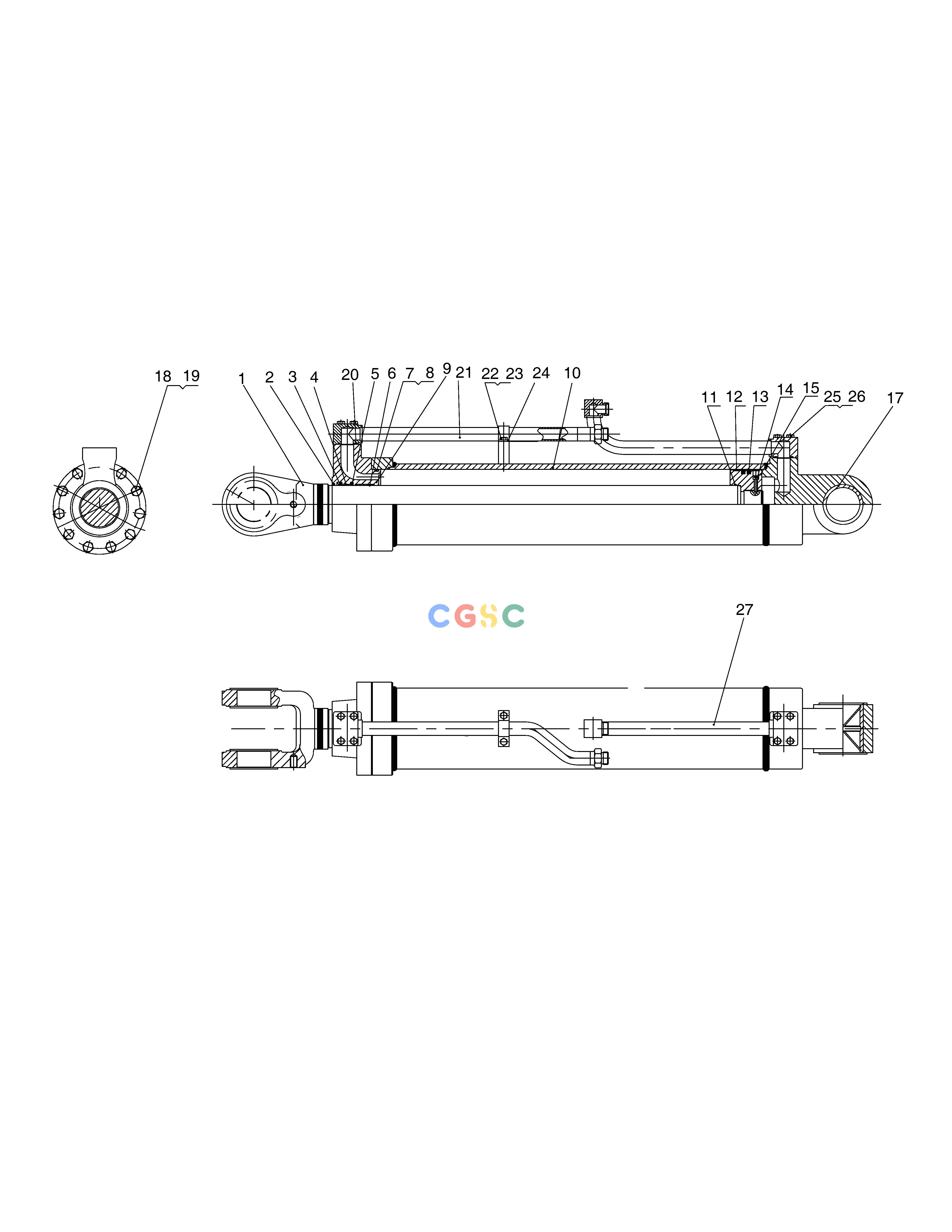 斗山零件查询BOOM CYLINDER(R.H) SD310 Doosan parts catalog online