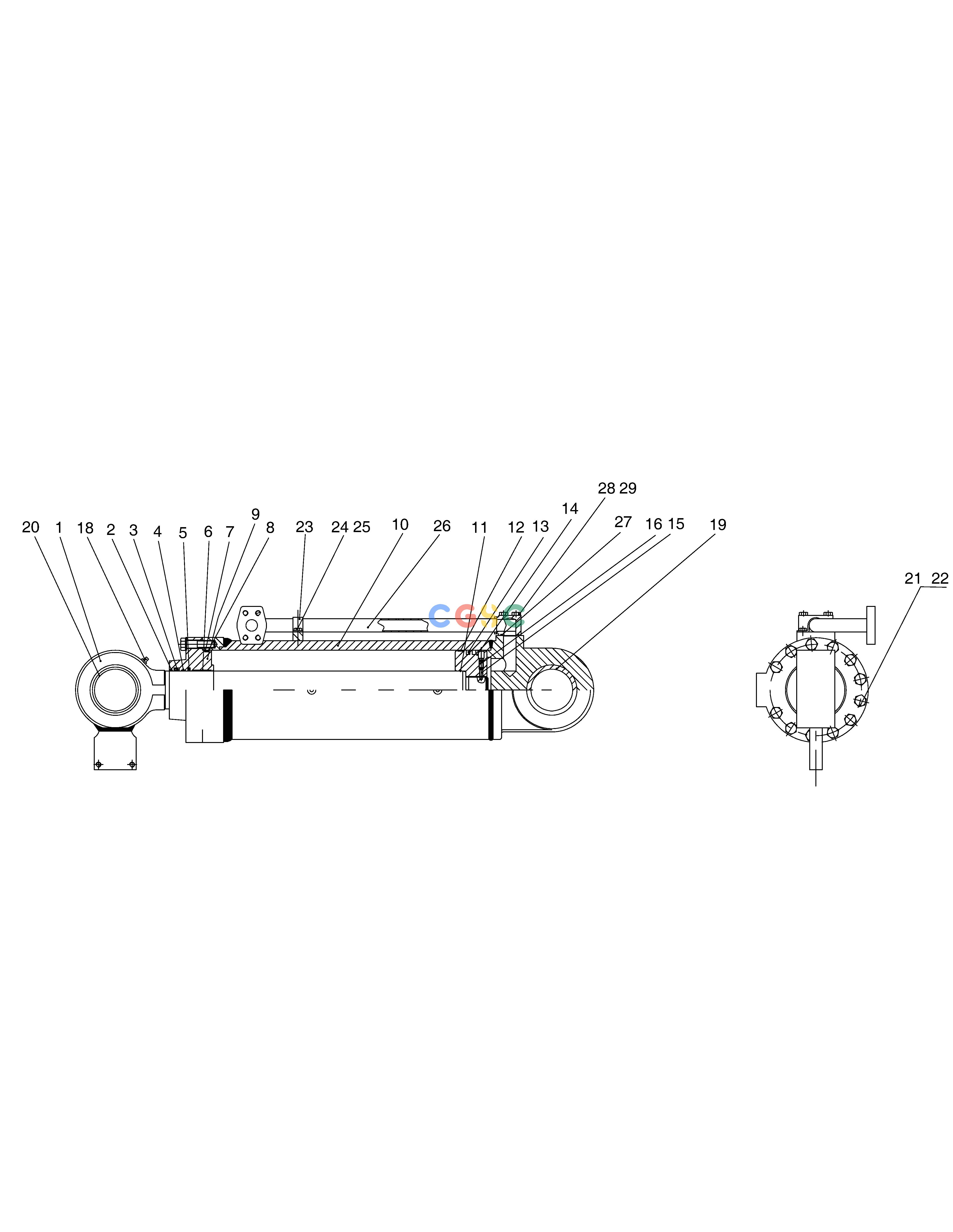 斗山零件查询BUCKET CYLINDER SD310 Doosan parts catalog online