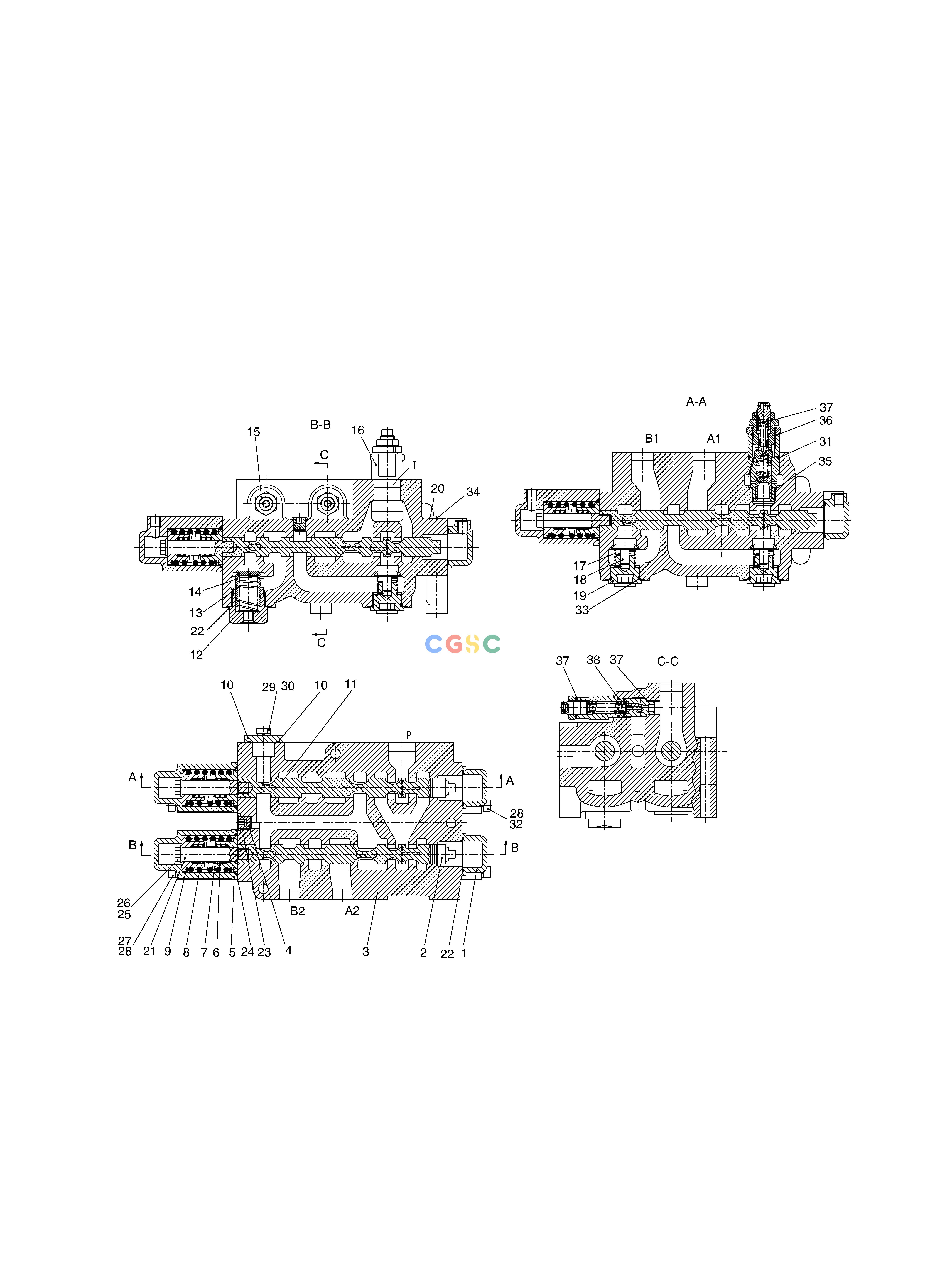 斗山零件查询CONTROL VALVE SD310 Doosan parts catalog online