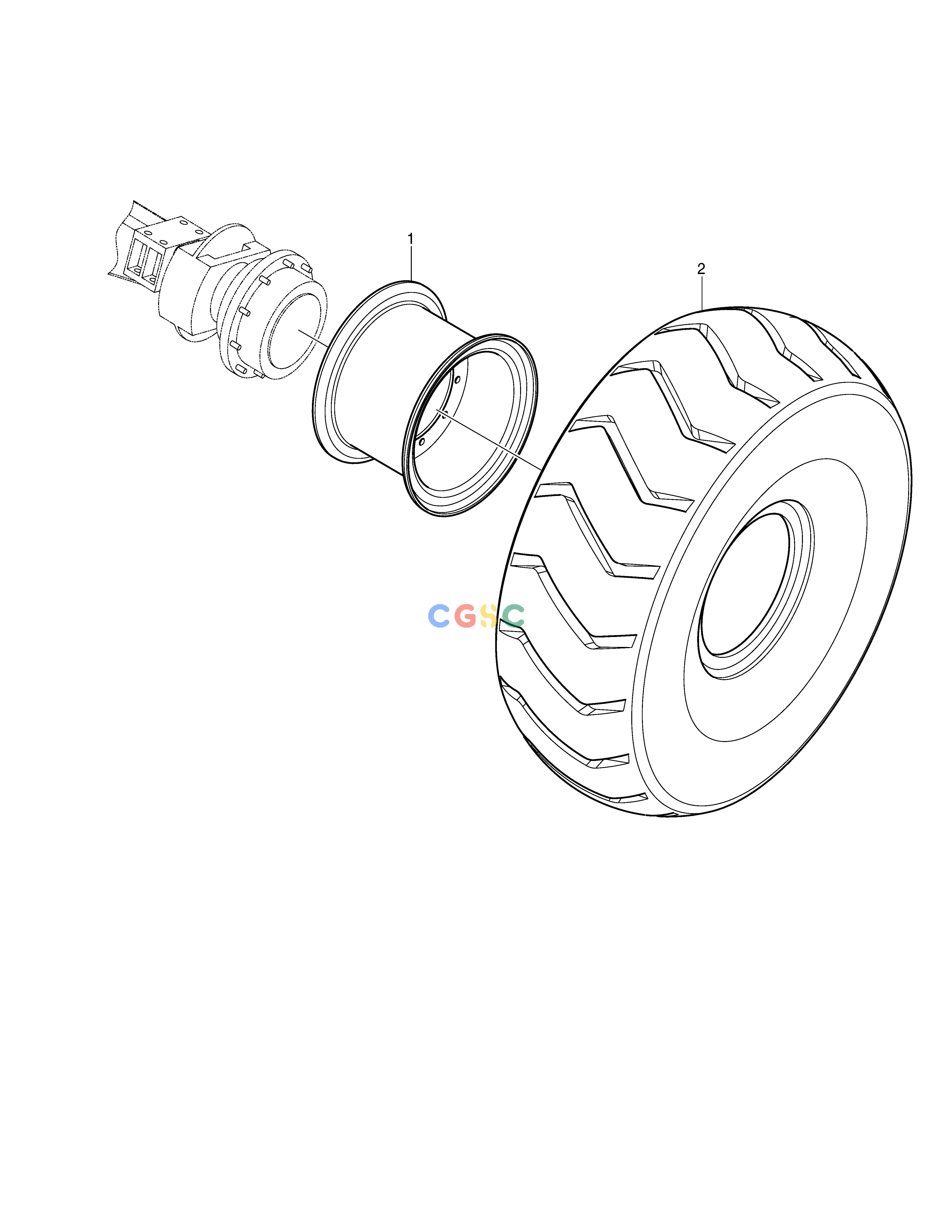 斗山零件查询TIRE&RIM ASS'Y(XULUN) SD310 Doosan parts catalog online