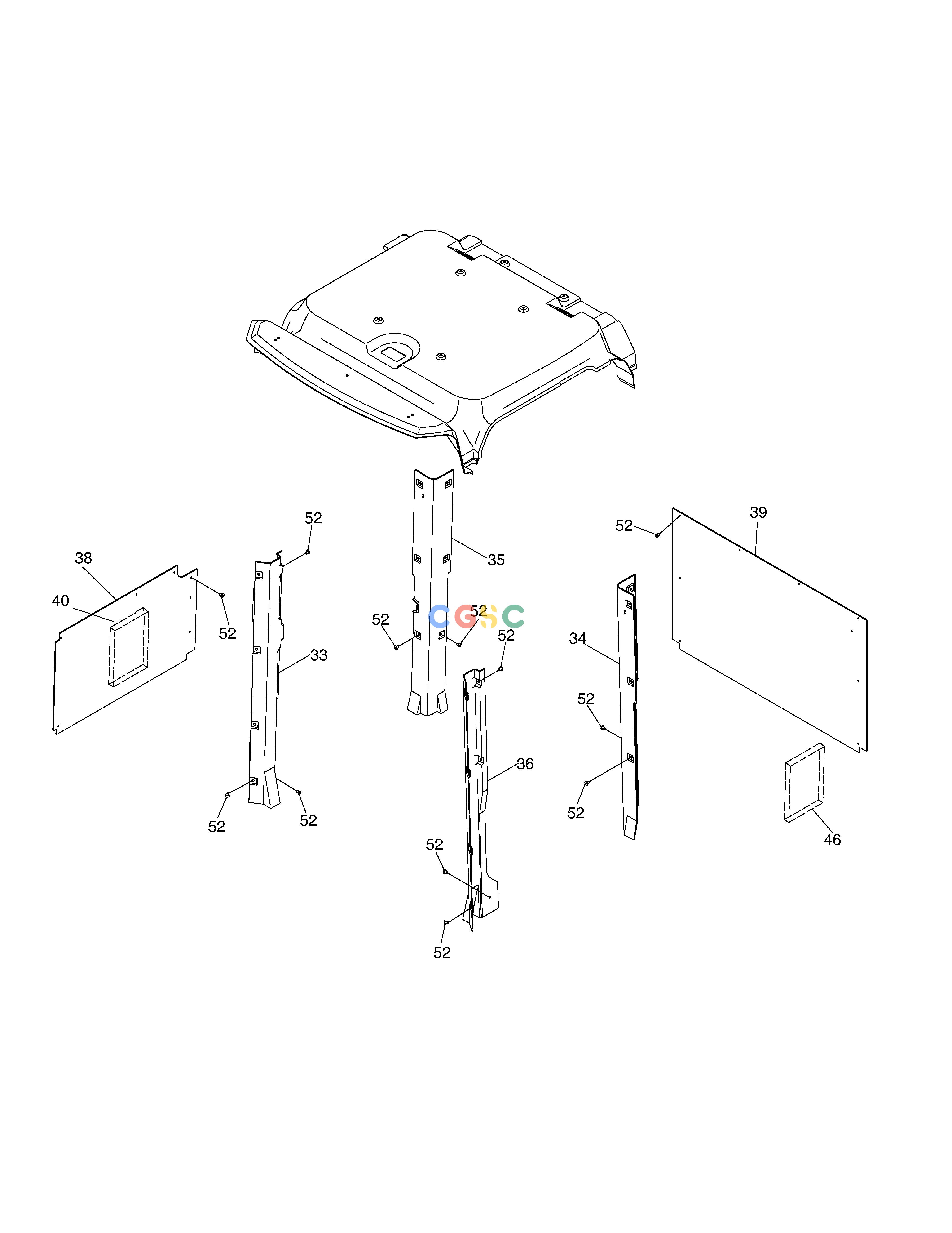 斗山零件查询CABIN(2) - INTERIOR SHEET;TINED SD310 Doosan parts catalog online