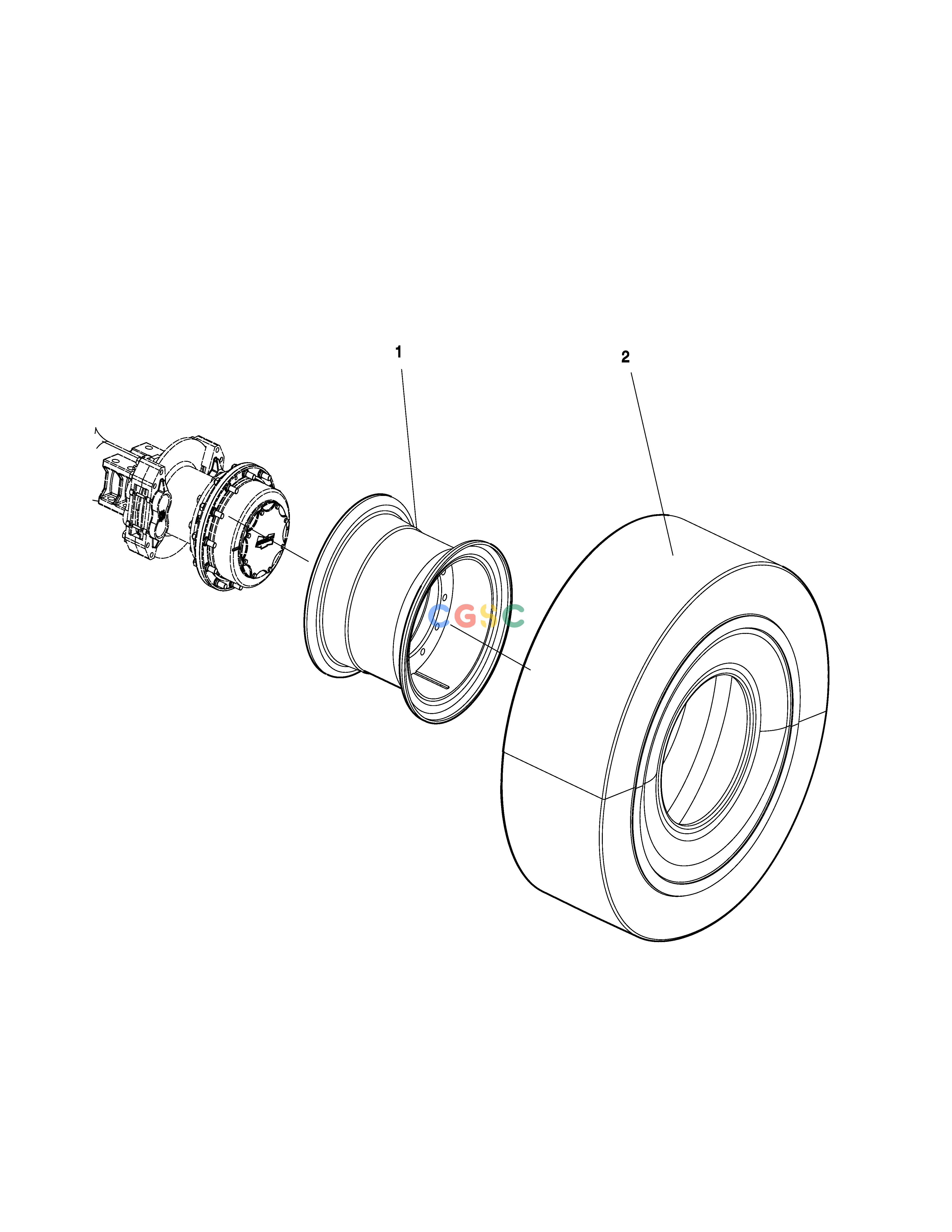 斗山零件查询WHEEL ASS'Y（SJ TUBELESS TIRES） SD310 Doosan parts catalog online