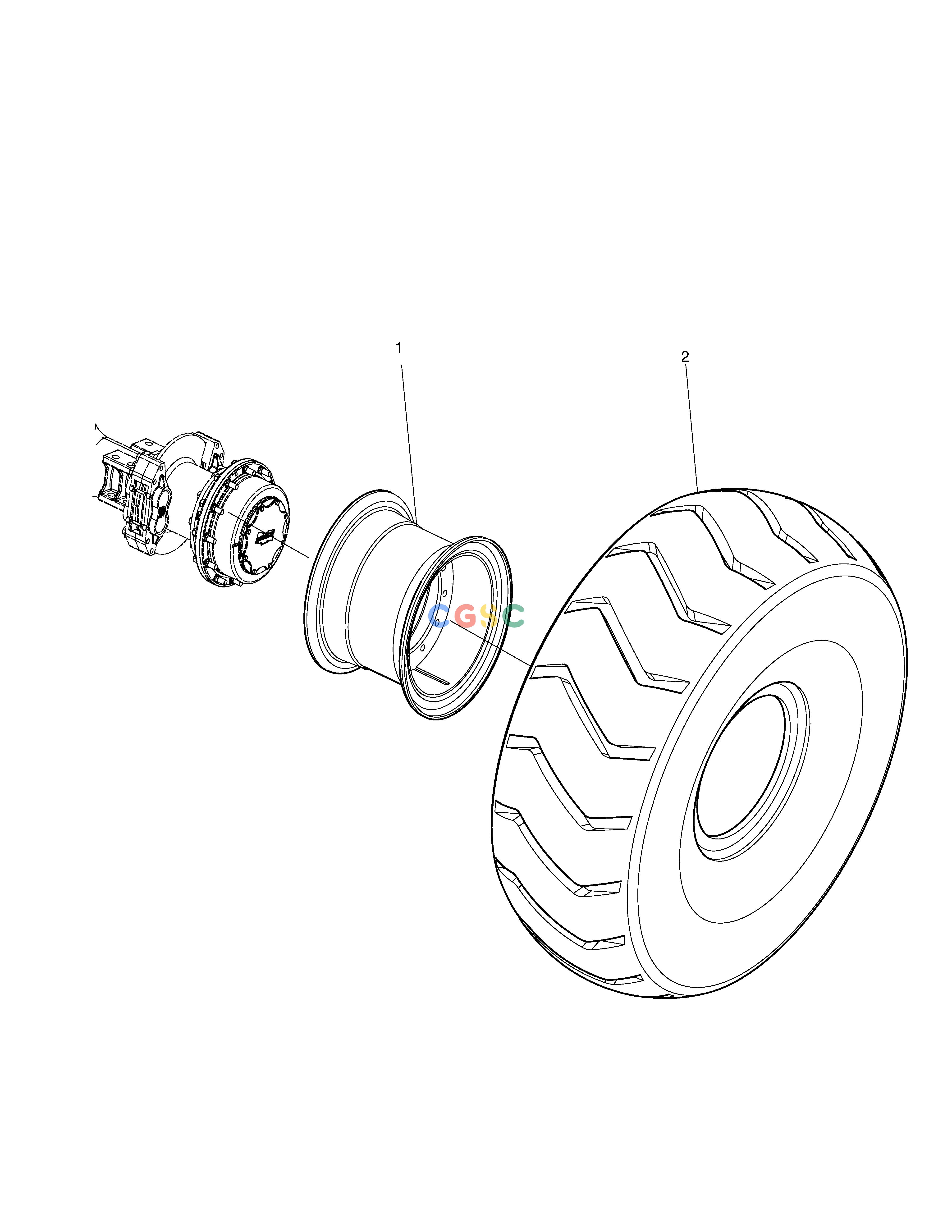 斗山零件查询WHEEL ASS'Y（XL TUBELESS TIRES） SD310 Doosan parts catalog online