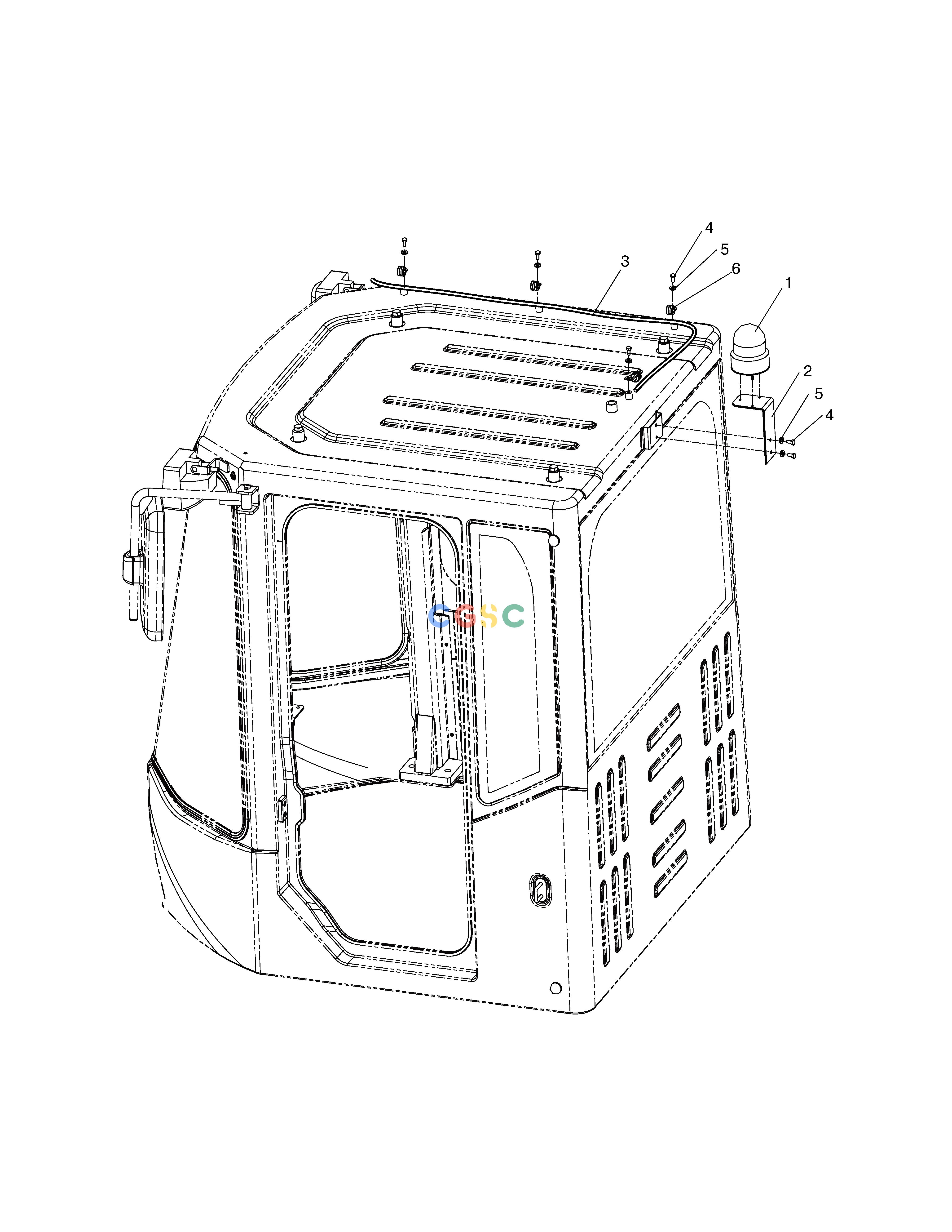 斗山零件查询ELECTRIC PARTS(3) - ROTATION BEACON SD310 Doosan parts catalog online