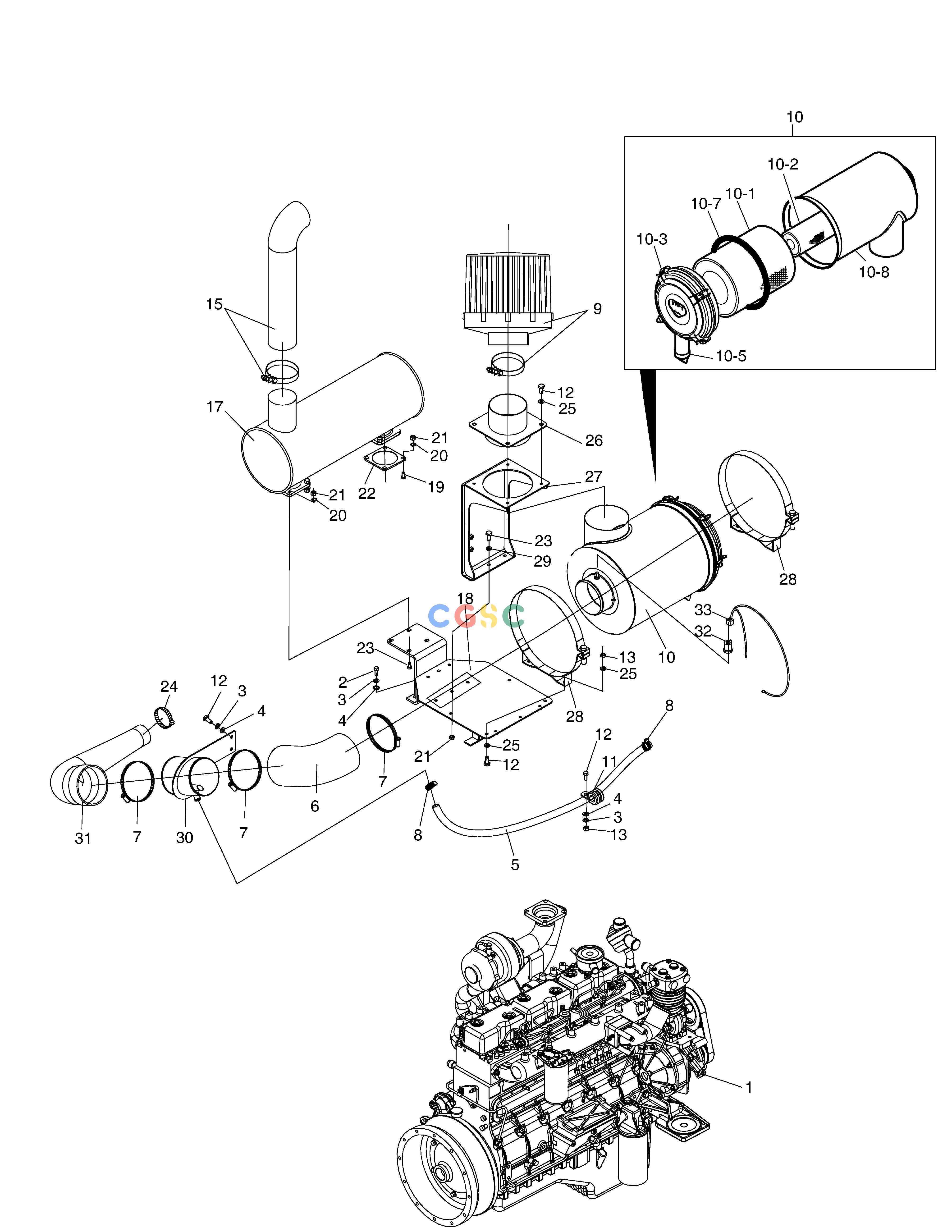 斗山零件查询ENGINE-ZF T/M(TURBO AIR PRE-DLS) SD310 Doosan parts catalog online
