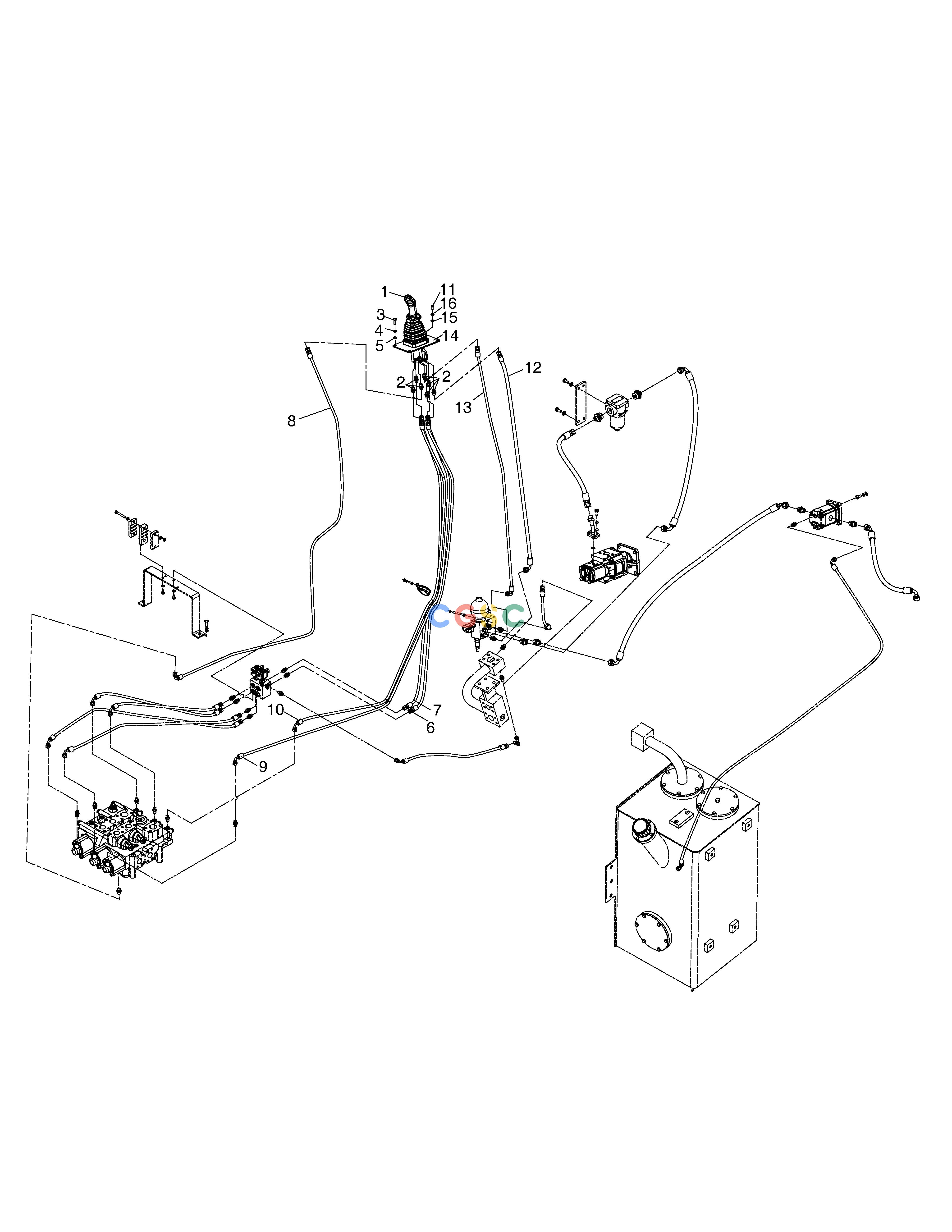 斗山零件查询PILOT PIPING ASSY(1)-3SP-cabin SD310 Doosan parts catalog online