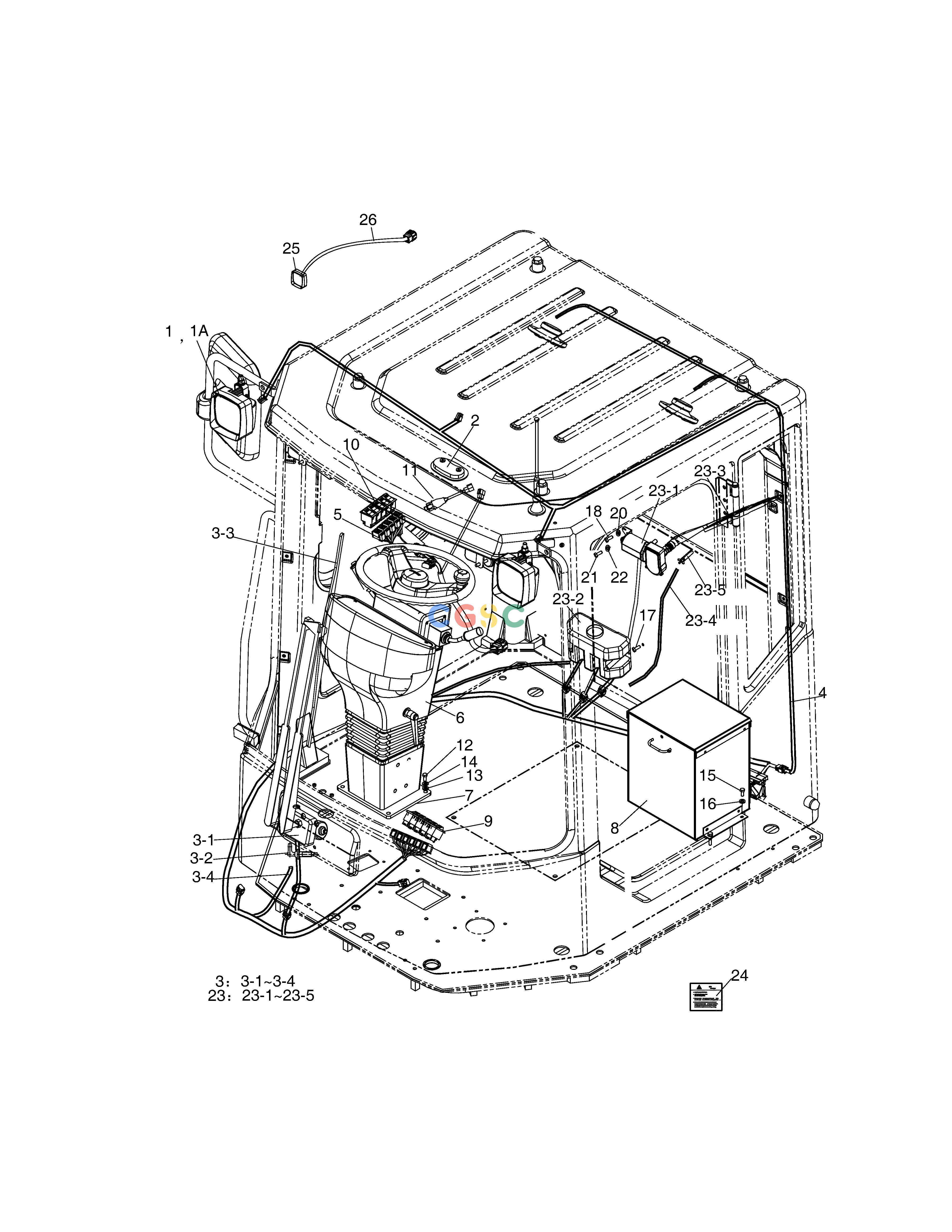斗山零件查询ELECTRIC PARTS-CABIN-3SP-cabin SD310 Doosan parts catalog online