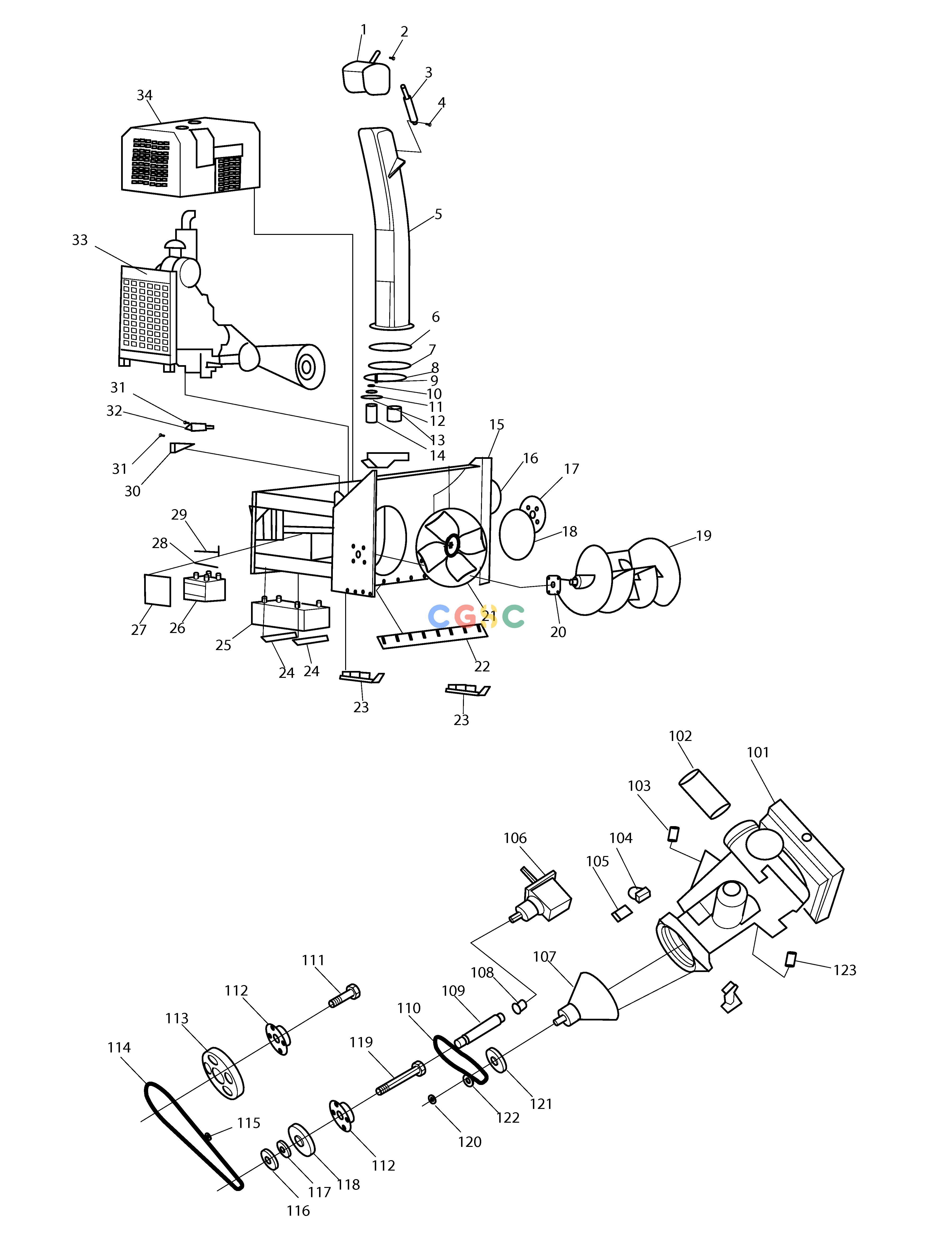斗山零件查询SNOW BLOWER-SELF POWERED&SINGLE SHAFT SD310 Doosan parts catalog online