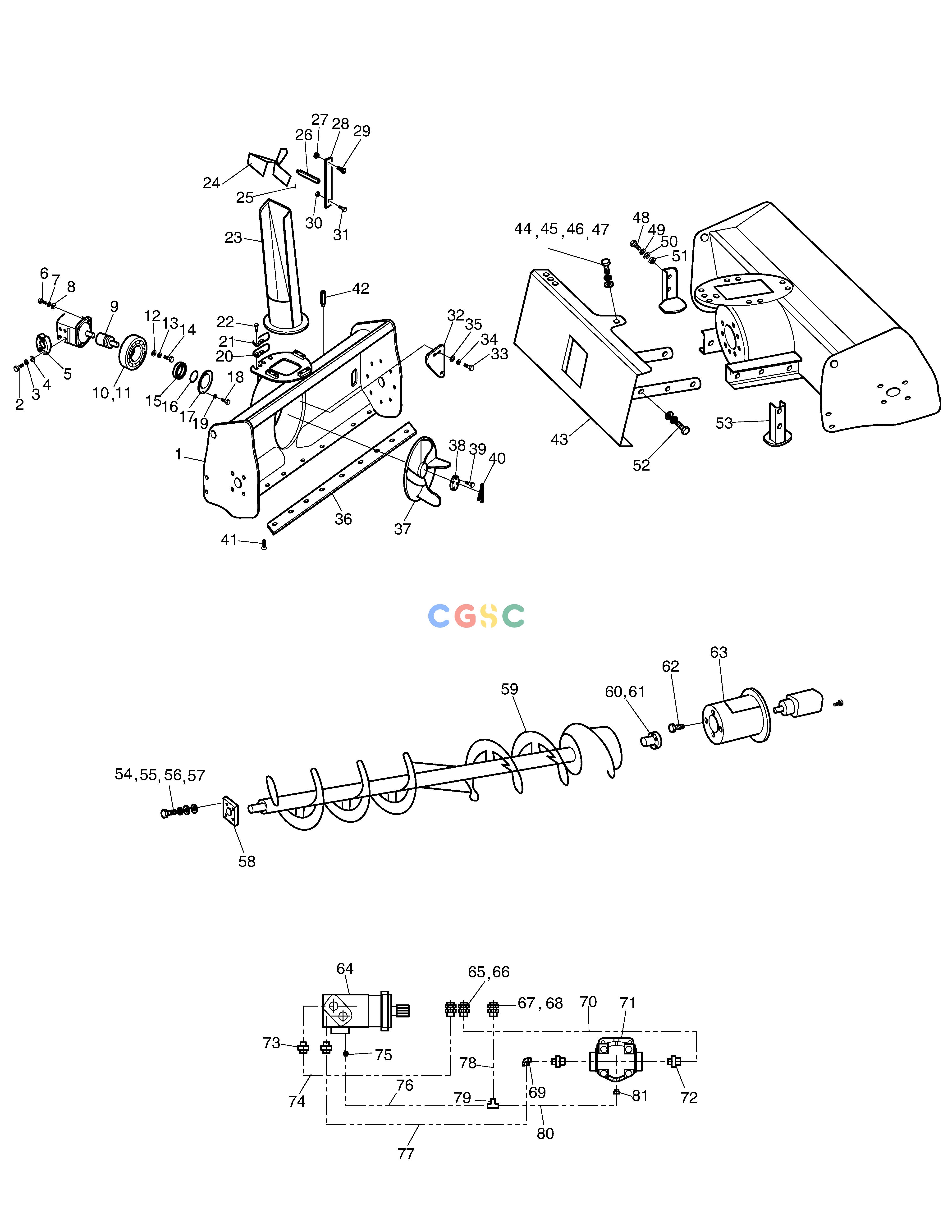 斗山零件查询SNOW BLOWER-SINGLE SHAFT & MACHINE SD310 Doosan parts catalog online