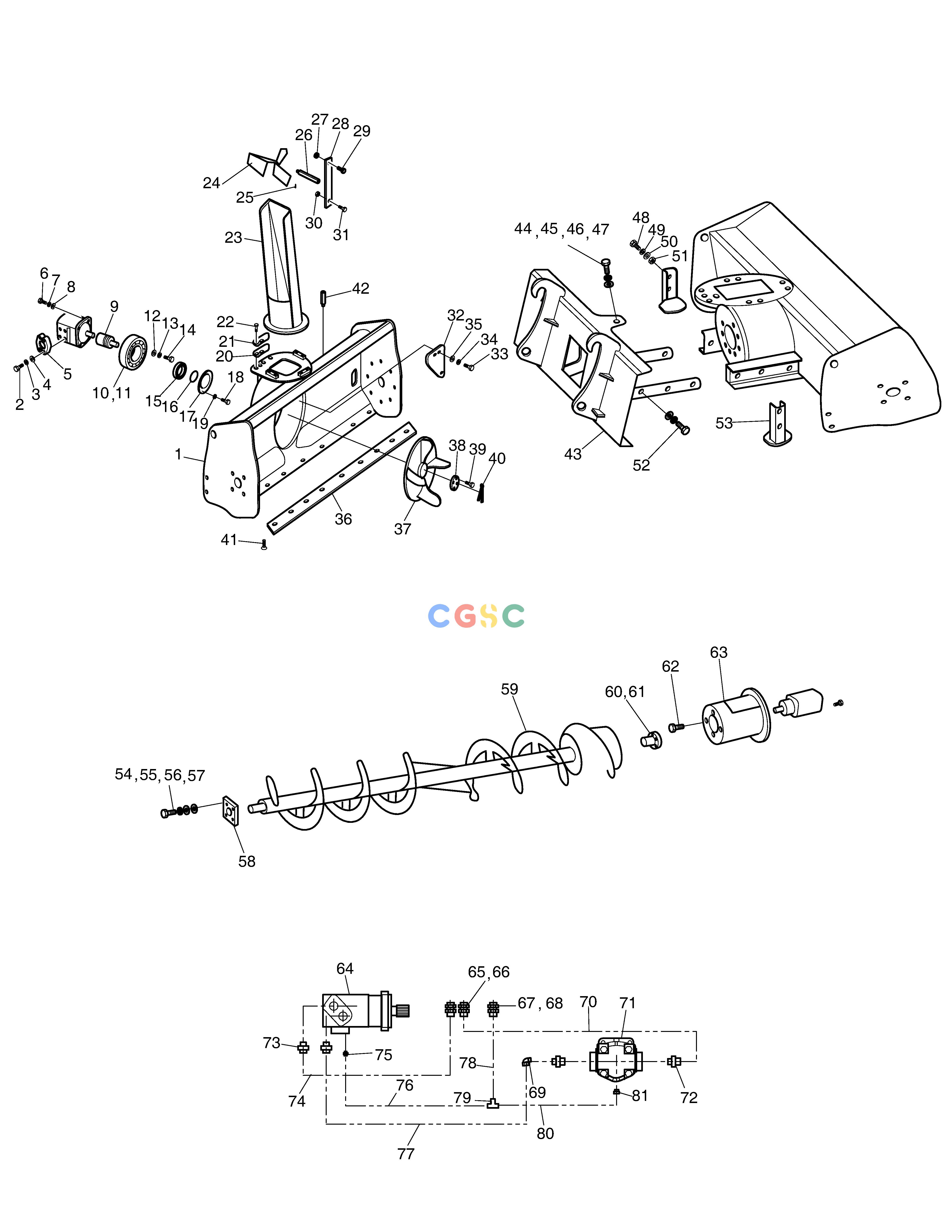 斗山零件查询SNOW BLOWER-SINGLE SHAFT & MACHINE(QC) SD310 Doosan parts catalog online