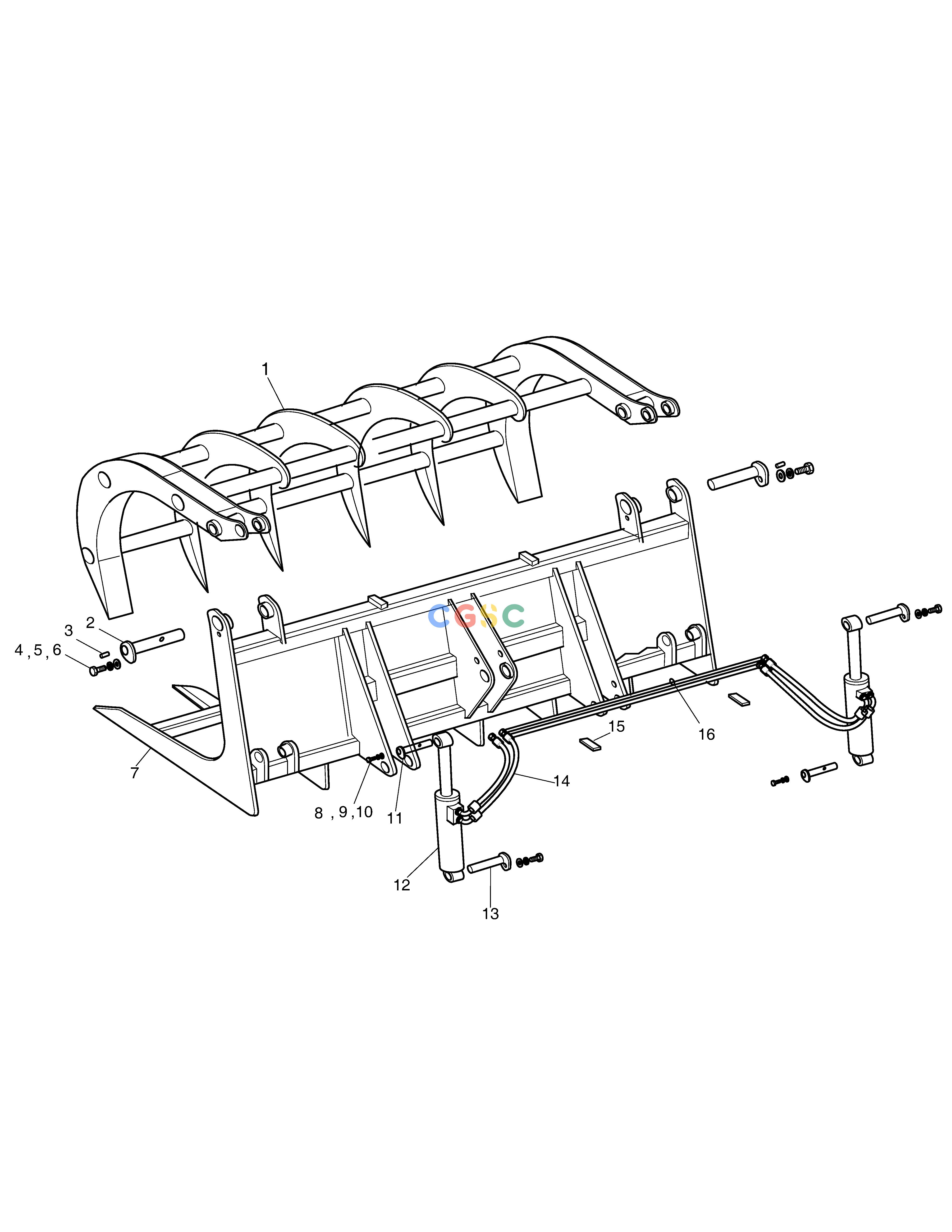 斗山零件查询GRASS GRAPPLE SD310 Doosan parts catalog online