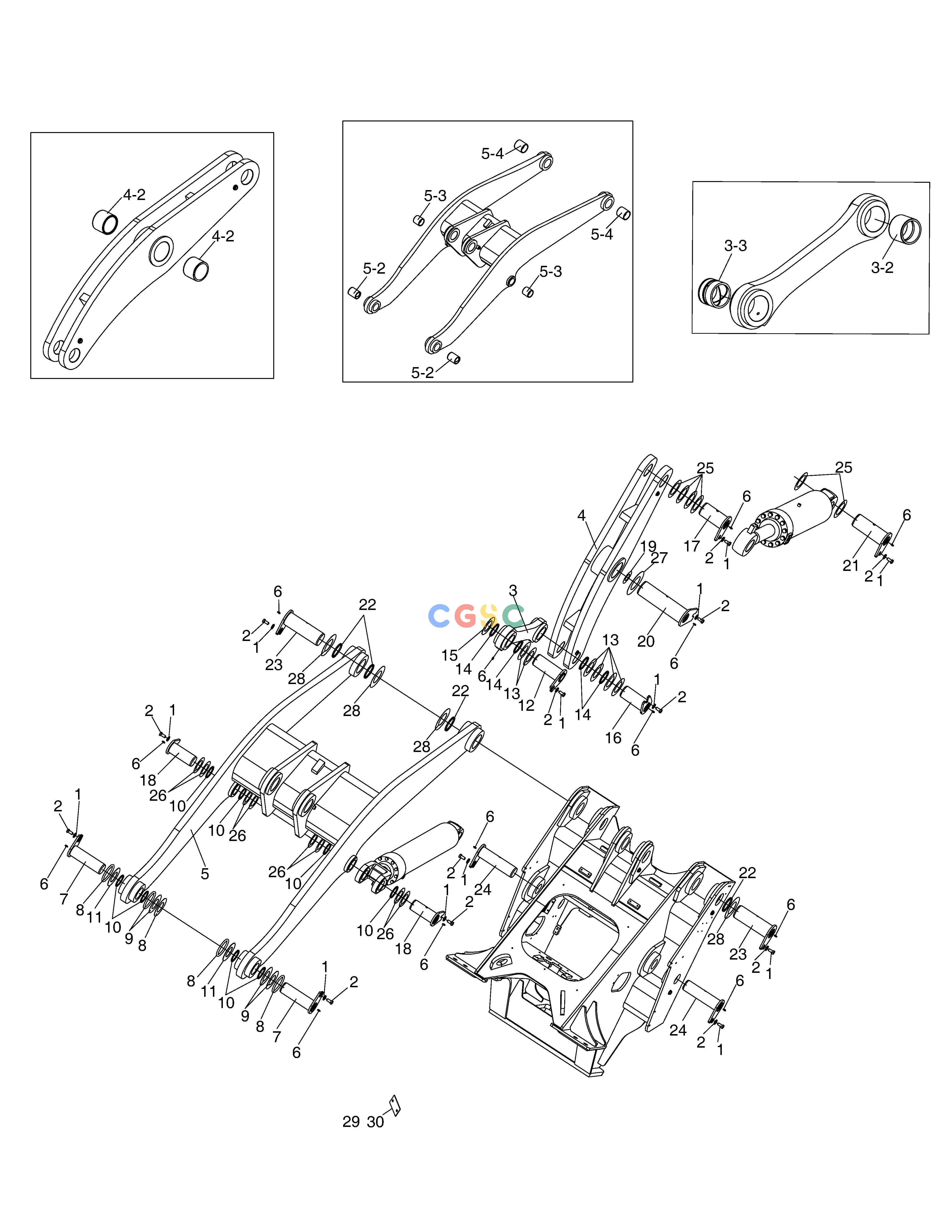 斗山零件查询FRONT ASSY-HEAVY DUTY ARM SD310 Doosan parts catalog online