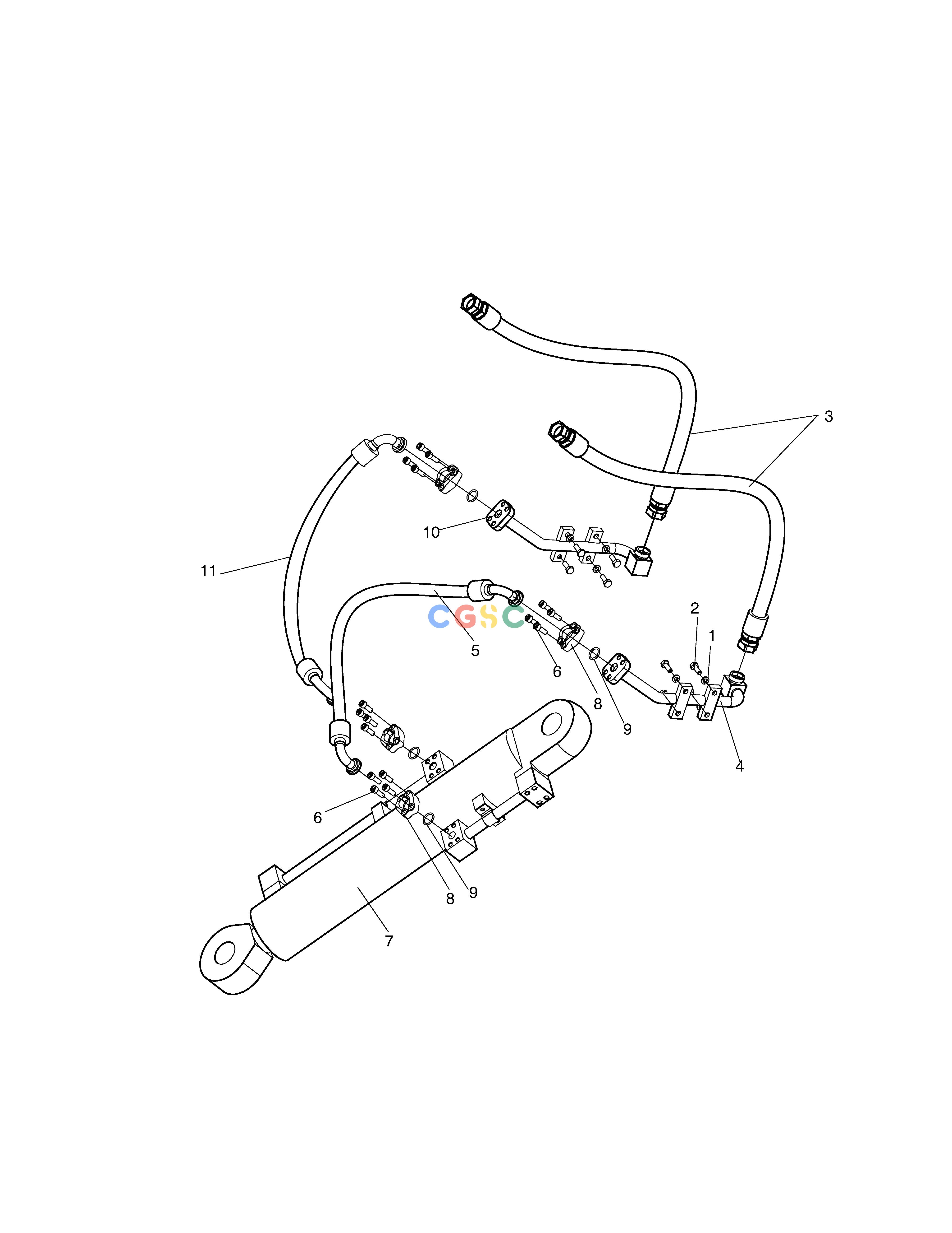 斗山零件查询MAIN PIPING-DISCHARGE SIDE SD310 Doosan parts catalog online