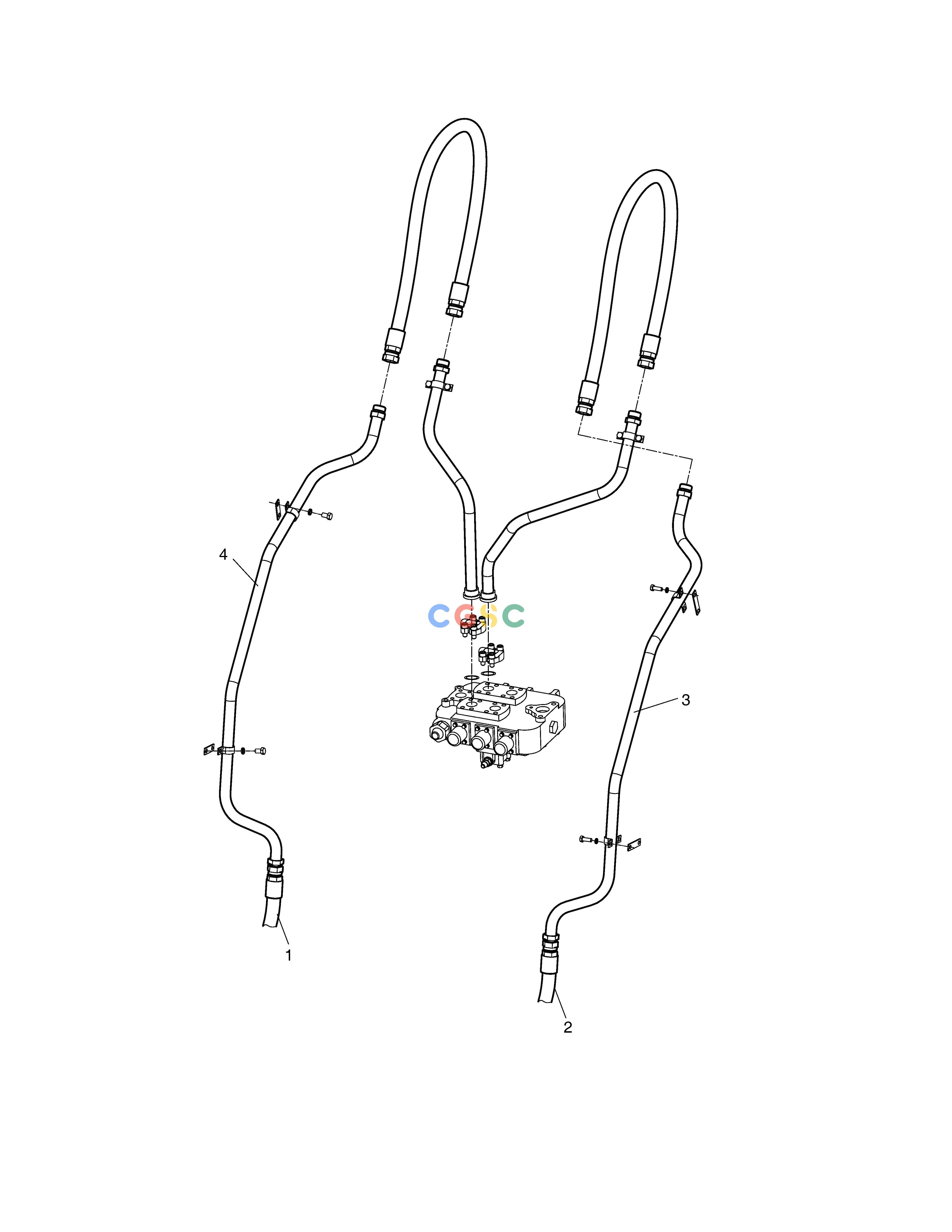 斗山零件查询MAIN PIPING-3SP&LOG FORK SD310 Doosan parts catalog online