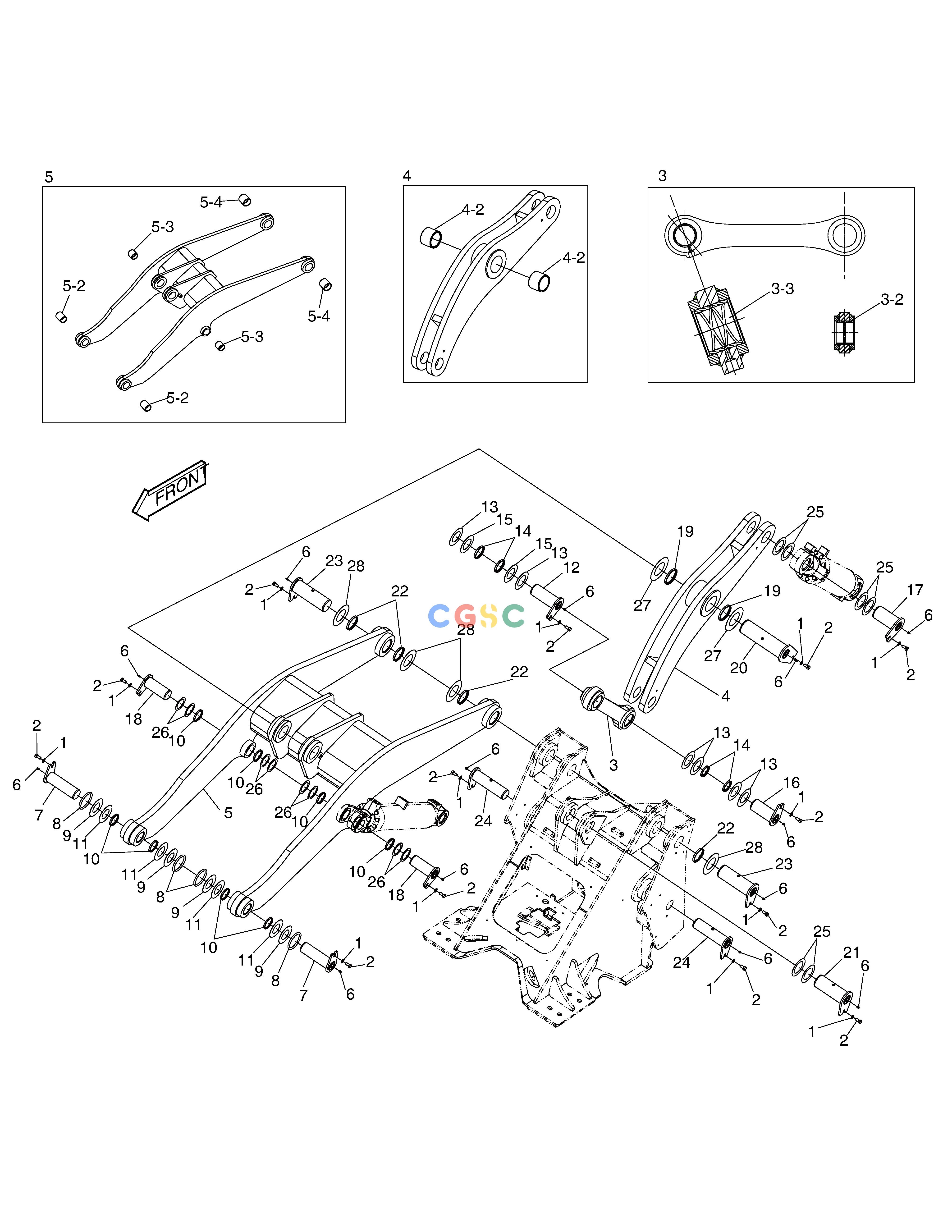 斗山零件查询FRONT ASSY-3SP & LOG FORK SD310 Doosan parts catalog online